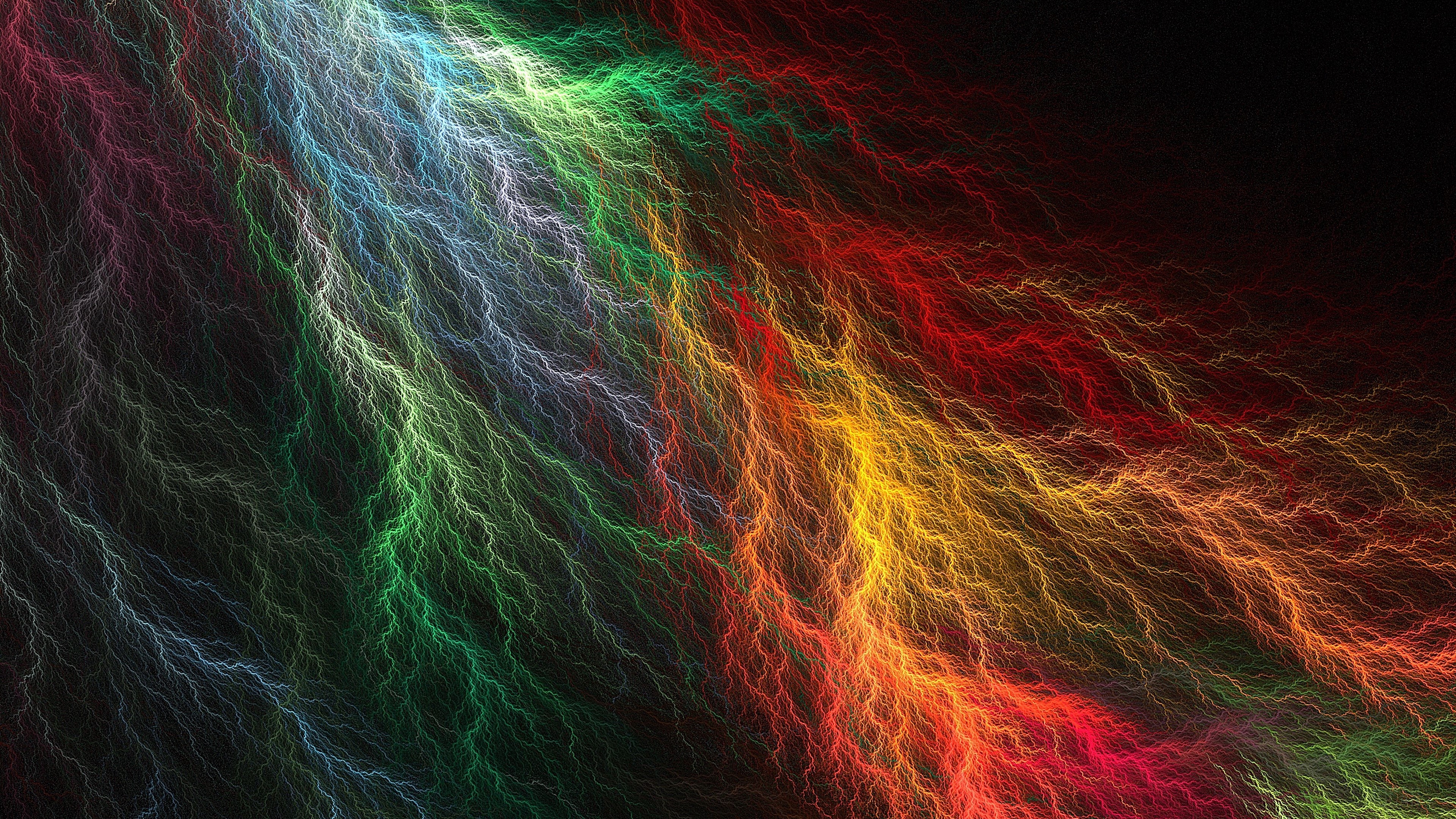 Abstract colorful lightning background 4K HD Wallpaper