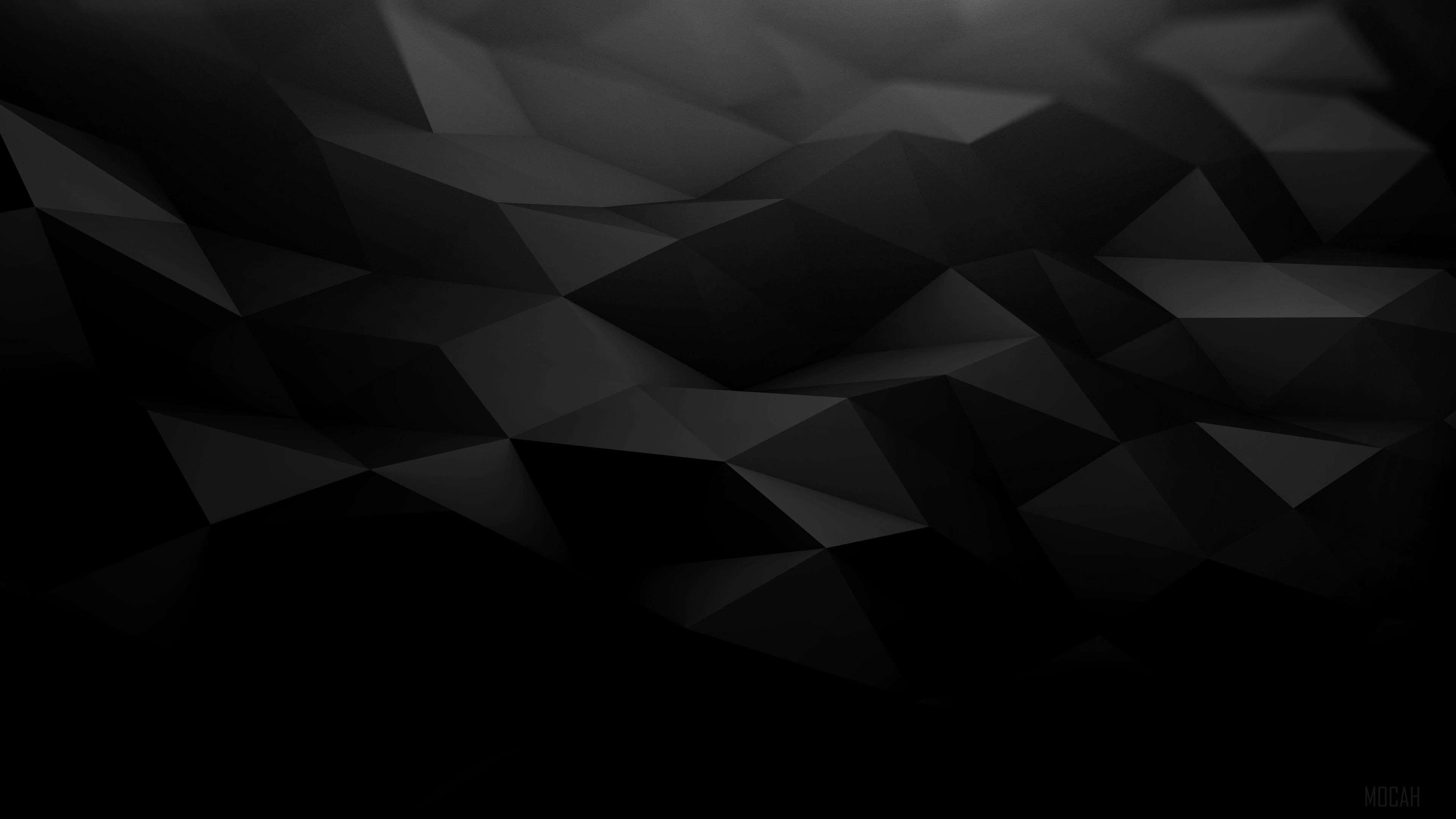 Dark abstract geometric low-poly background HD Wallpaper