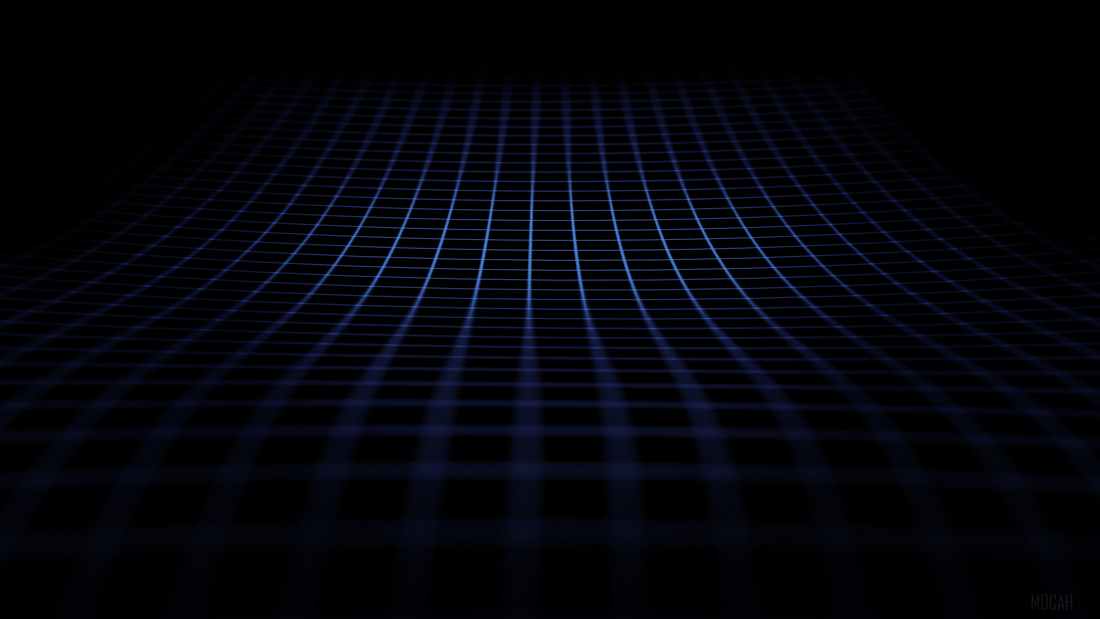 Blue Grid Waves HD Wallpaper