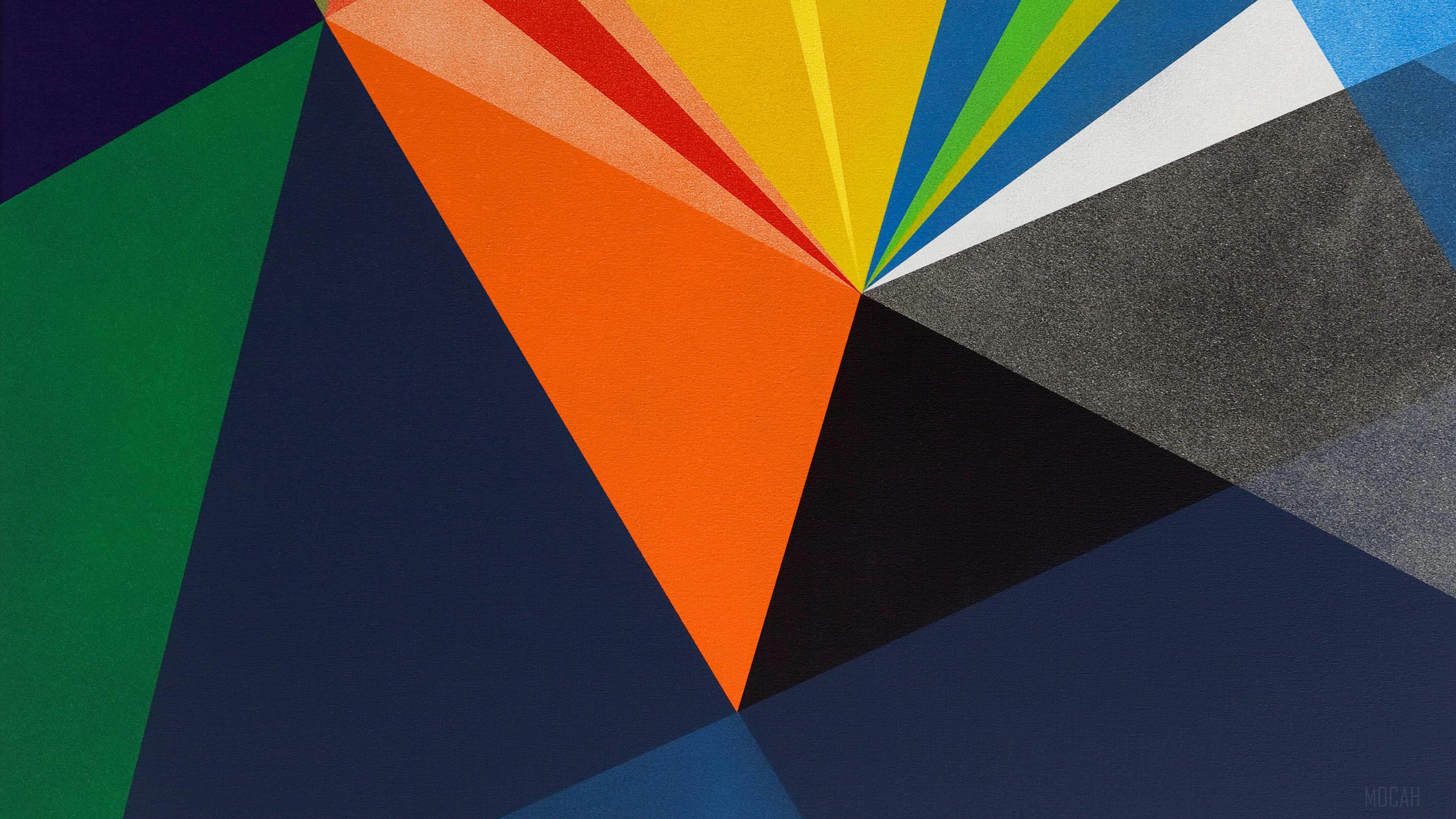 Abstract Geometric Shapes in Multiple Colors HD Wallpaper