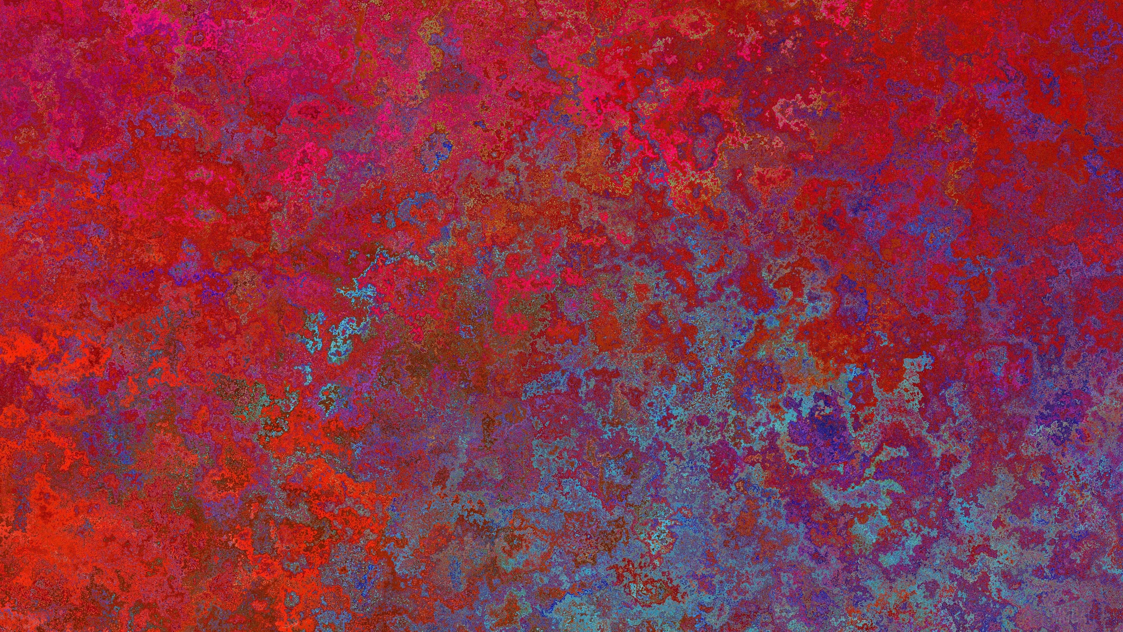Abstract Red and Blue Textured Pattern 4K HD Wallpaper