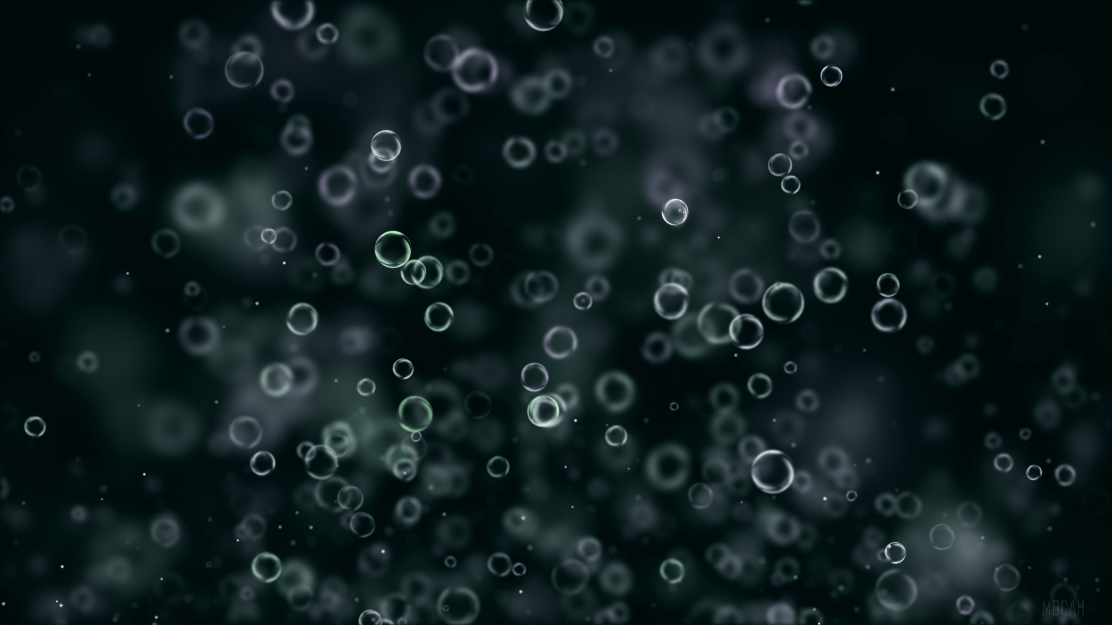 Bubbles abstract background 4K HD Wallpaper