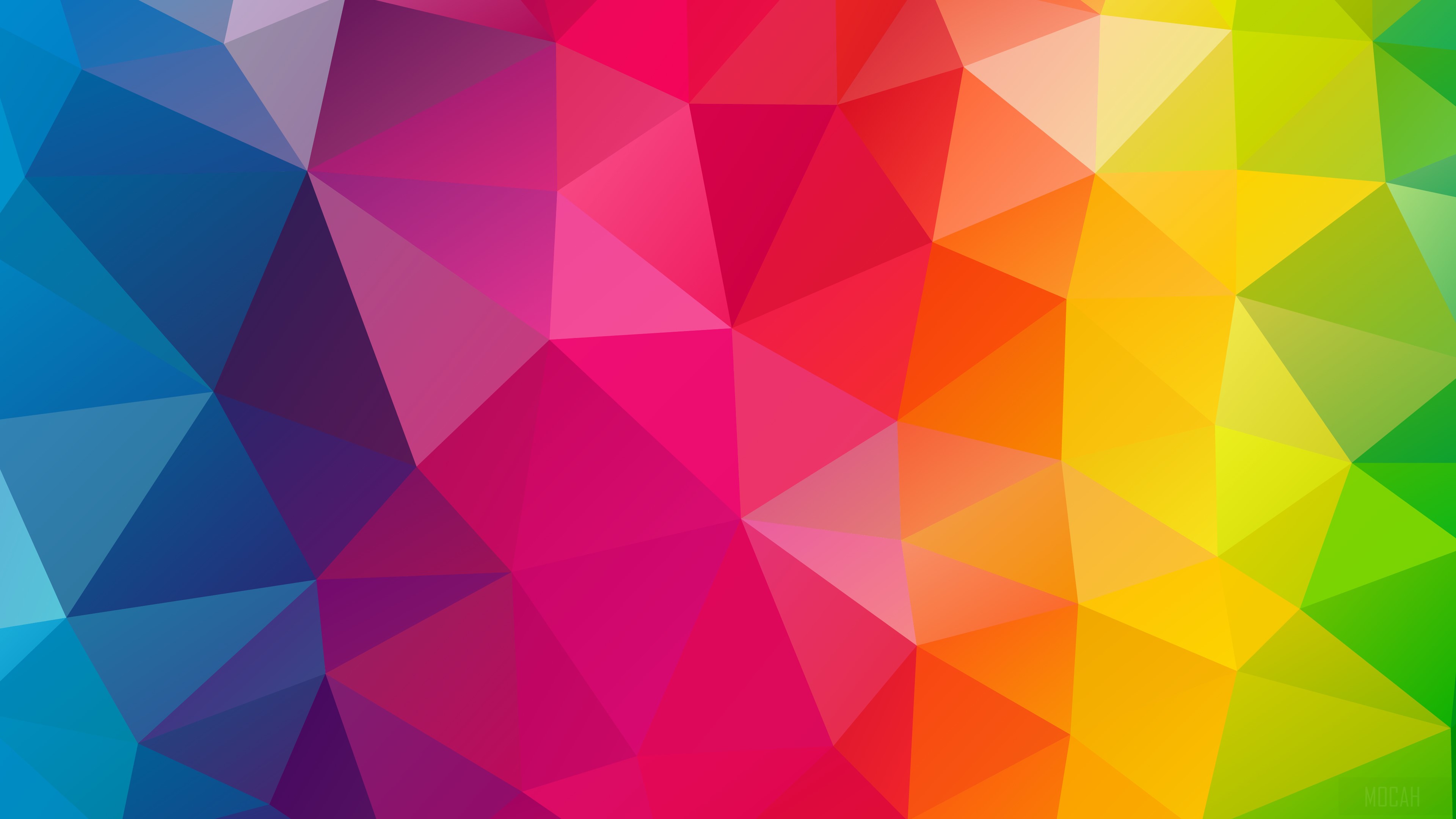 Colorful Triangles Background 4K HD Wallpaper