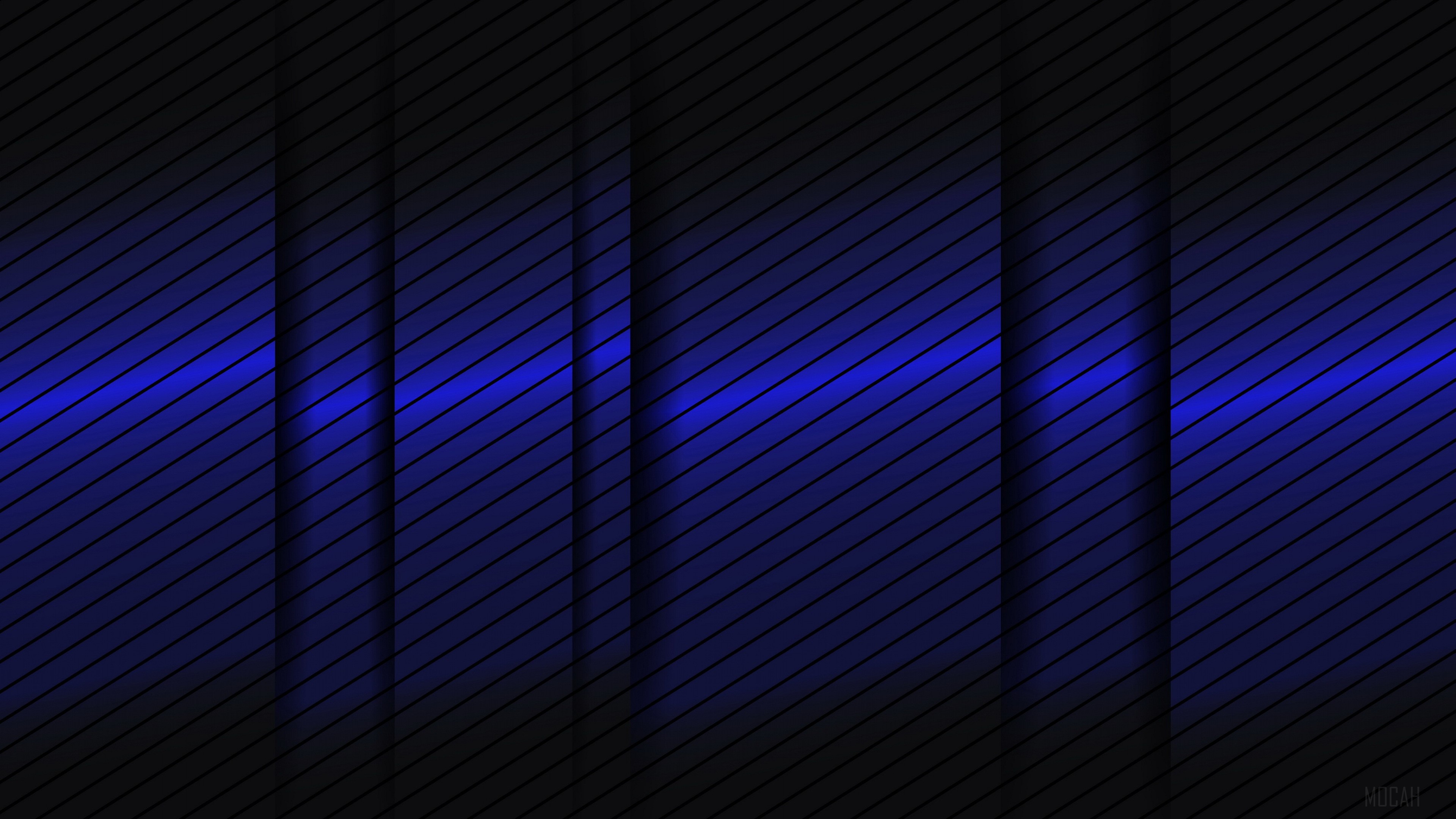 Abstract Blue Gradient Lines 4K HD Wallpaper
