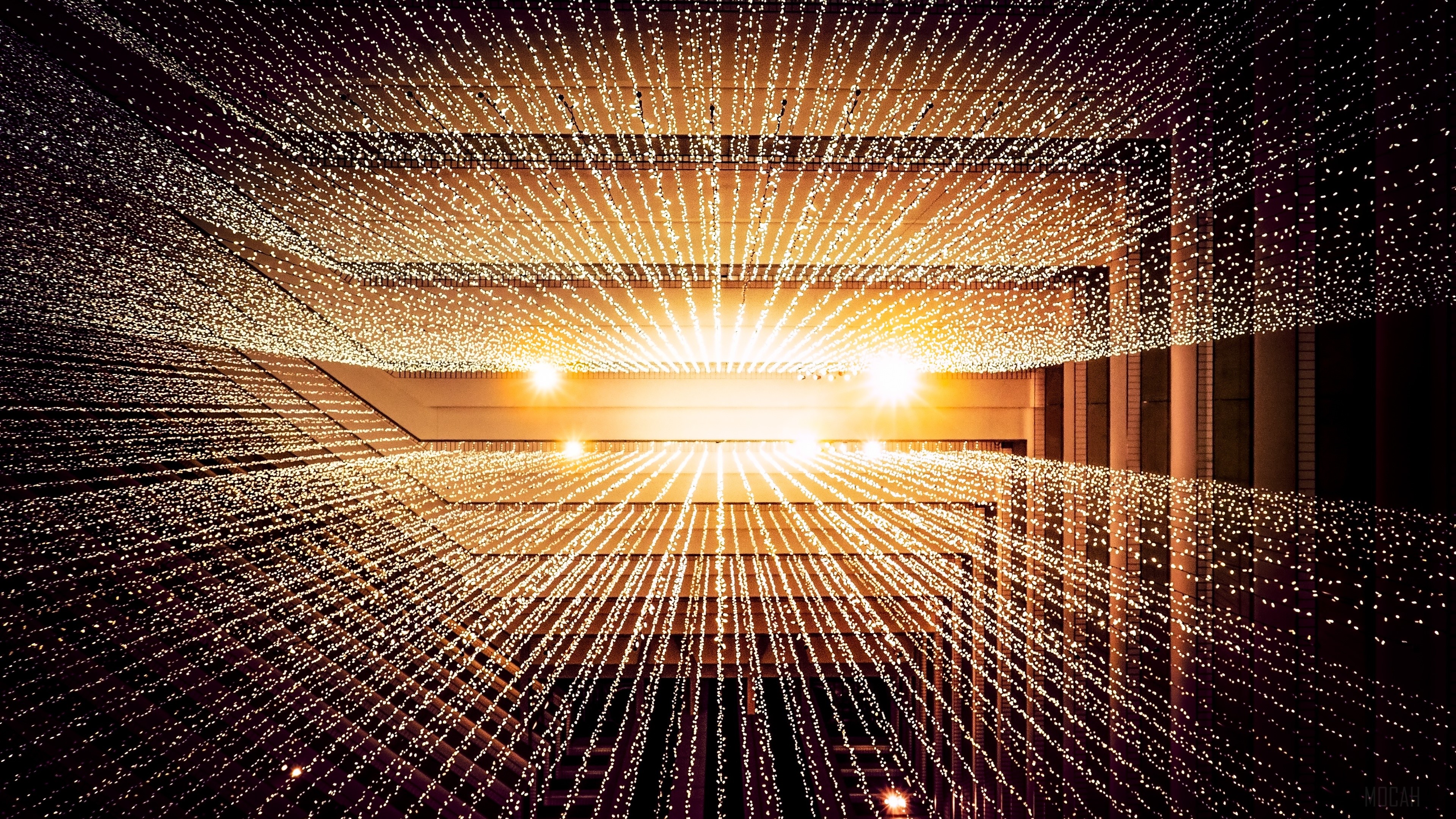 Abstract Lights Installation 4K HD Wallpaper