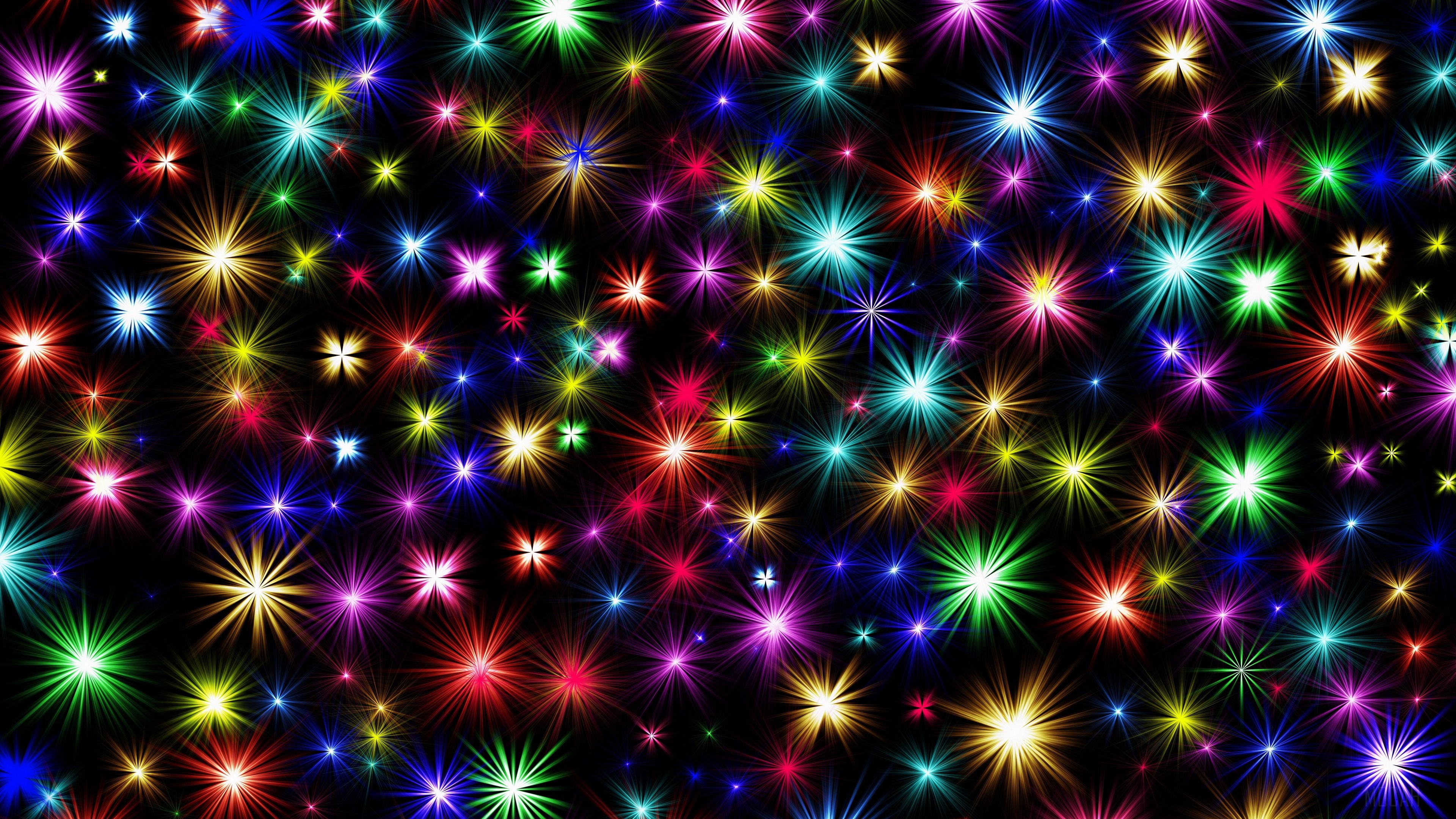 Colorful sparks and fireworks 4K HD Wallpaper