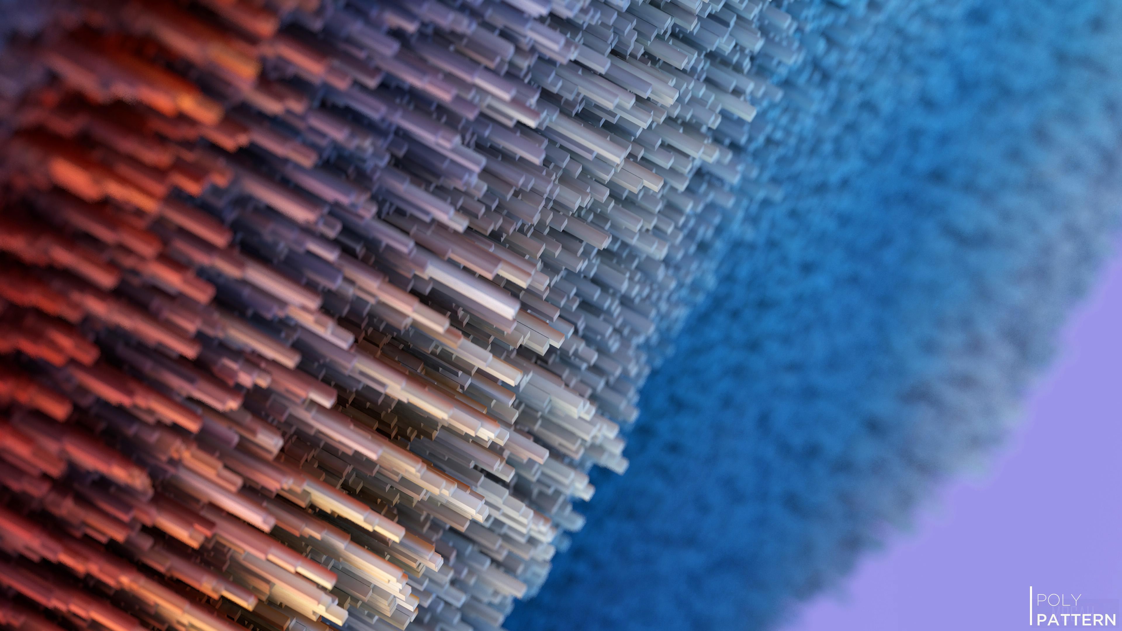 Abstract 3D CGI Poly Pattern 4K HD Wallpaper