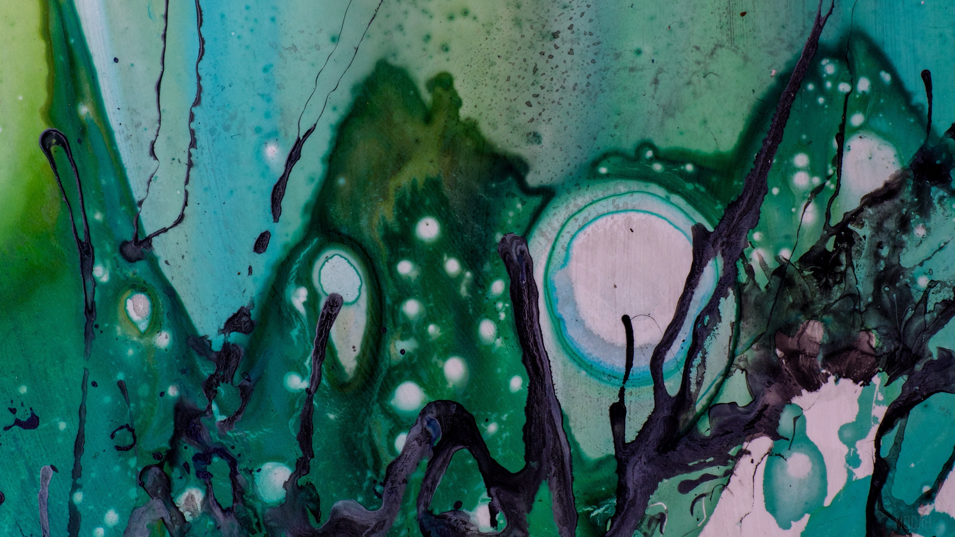 Abstract paint stains and patterns 4K HD Wallpaper