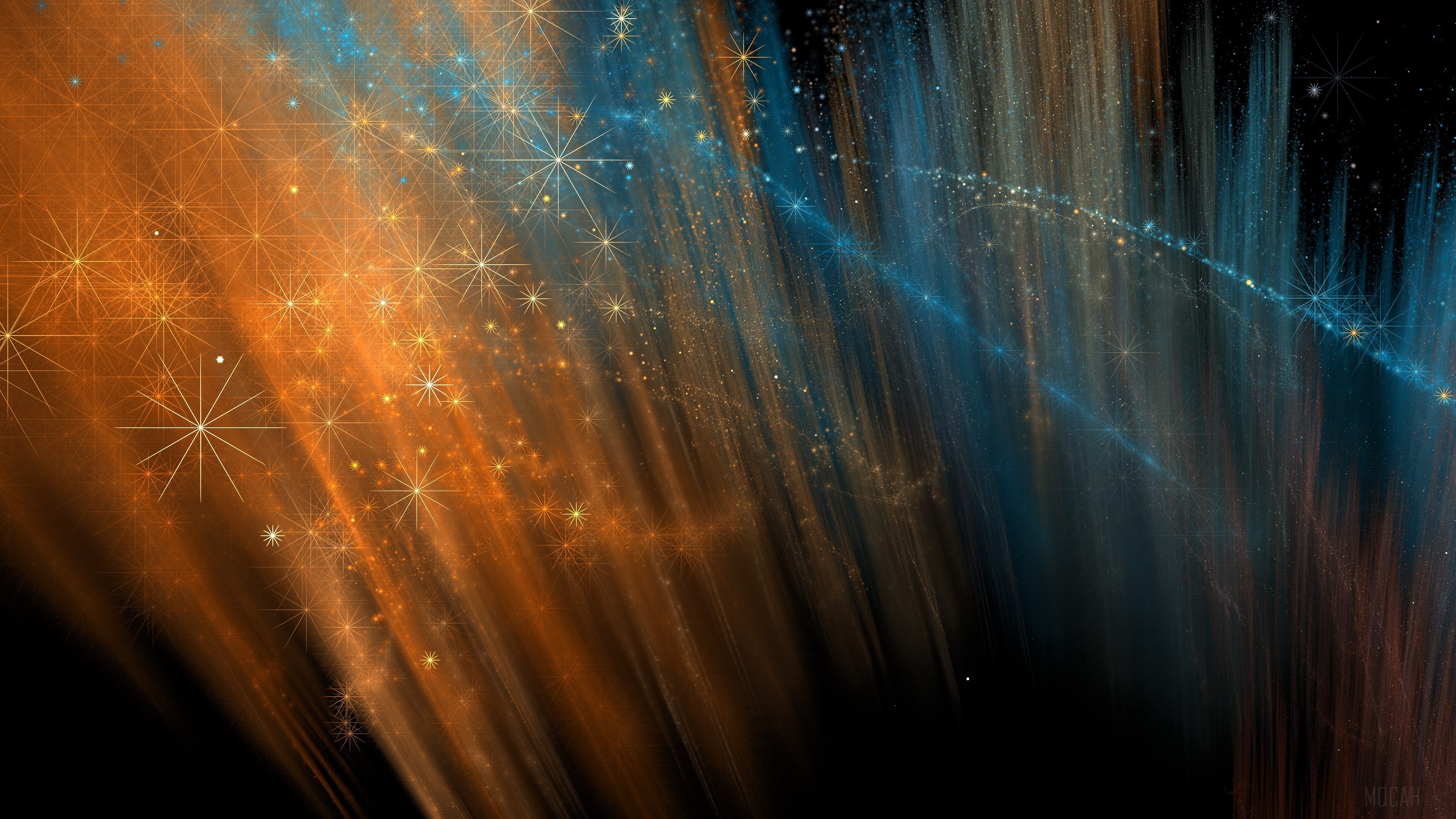 Abstract Starbursts and Light Streaks 4K HD Wallpaper