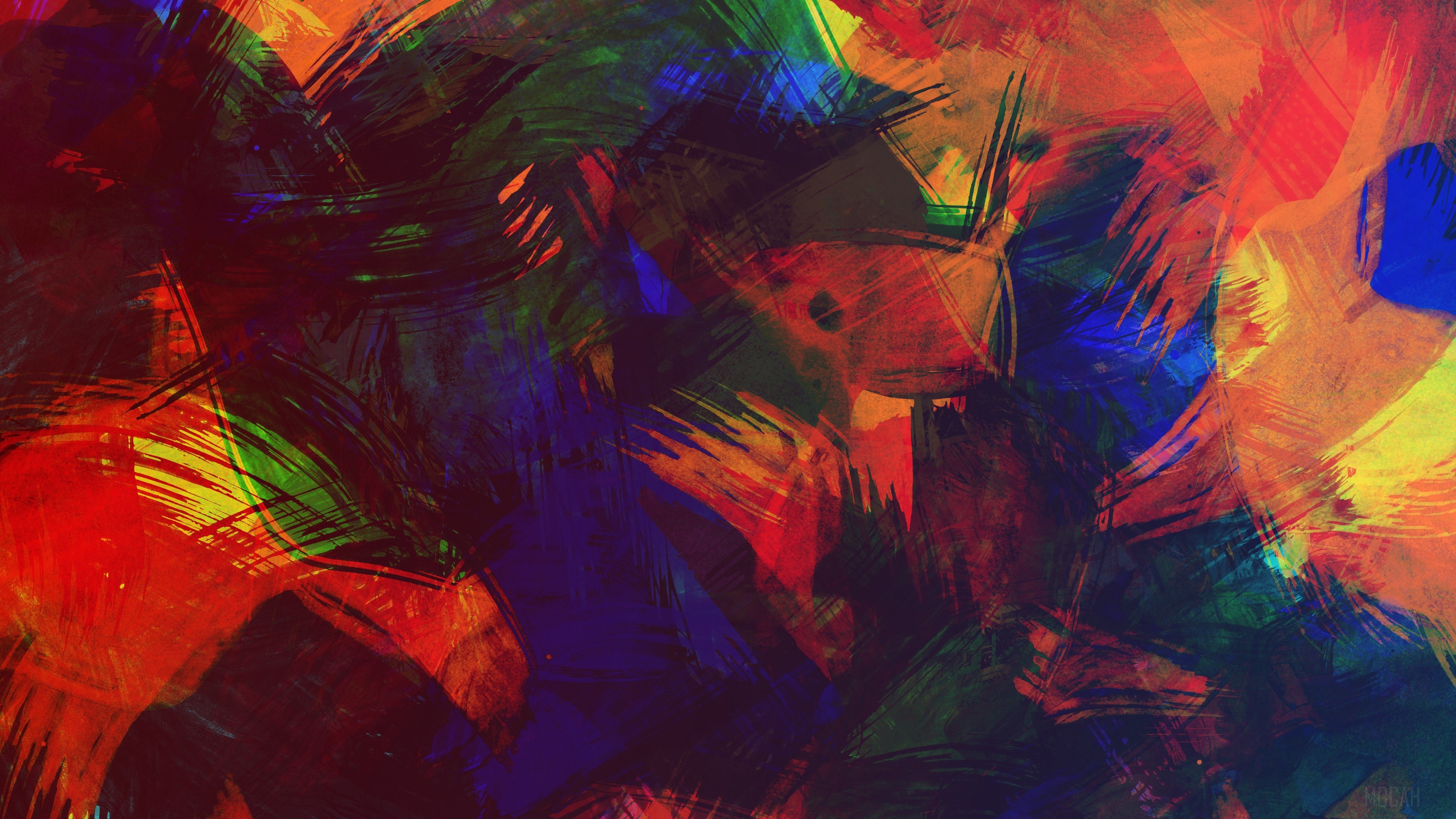 Abstract paint texture 4K HD Wallpaper