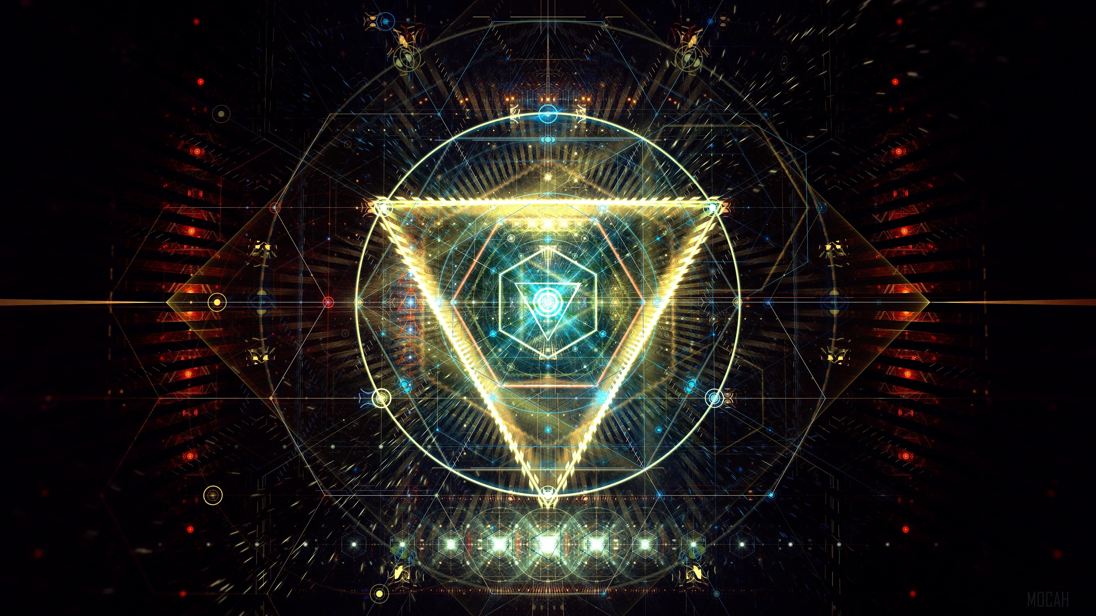 Abstract Digital Art Triangle HD Wallpaper