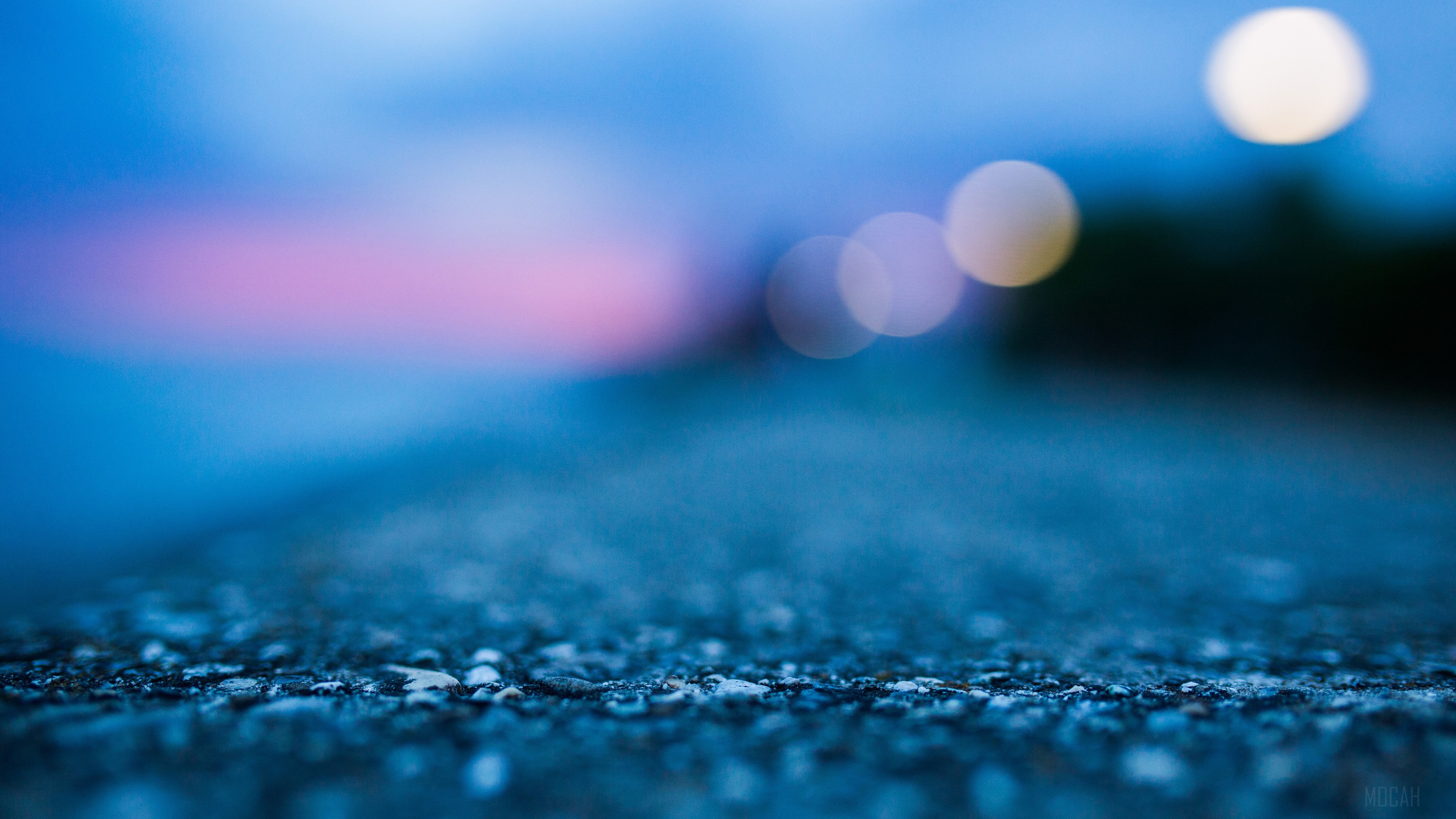 Abstract Blue Concrete Ground Macro HD Wallpaper