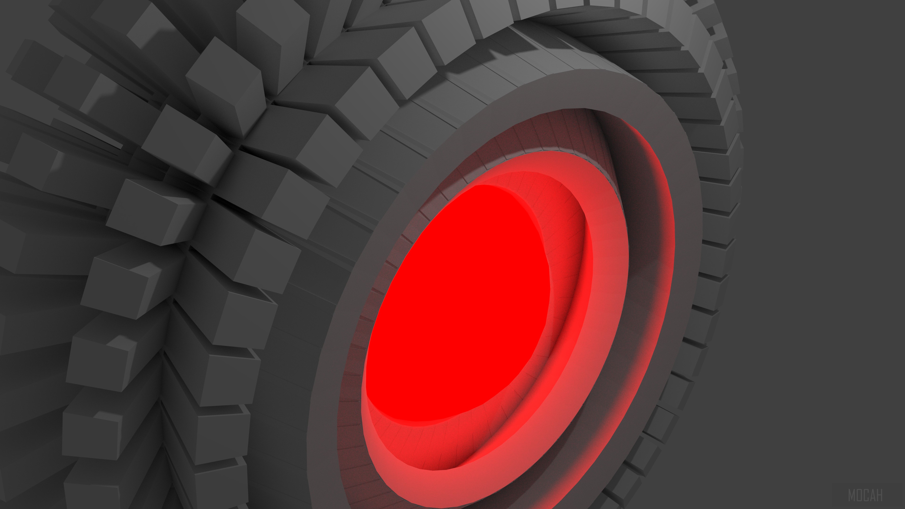 Abstract Red and Gray Geometric Design 4K HD Wallpaper