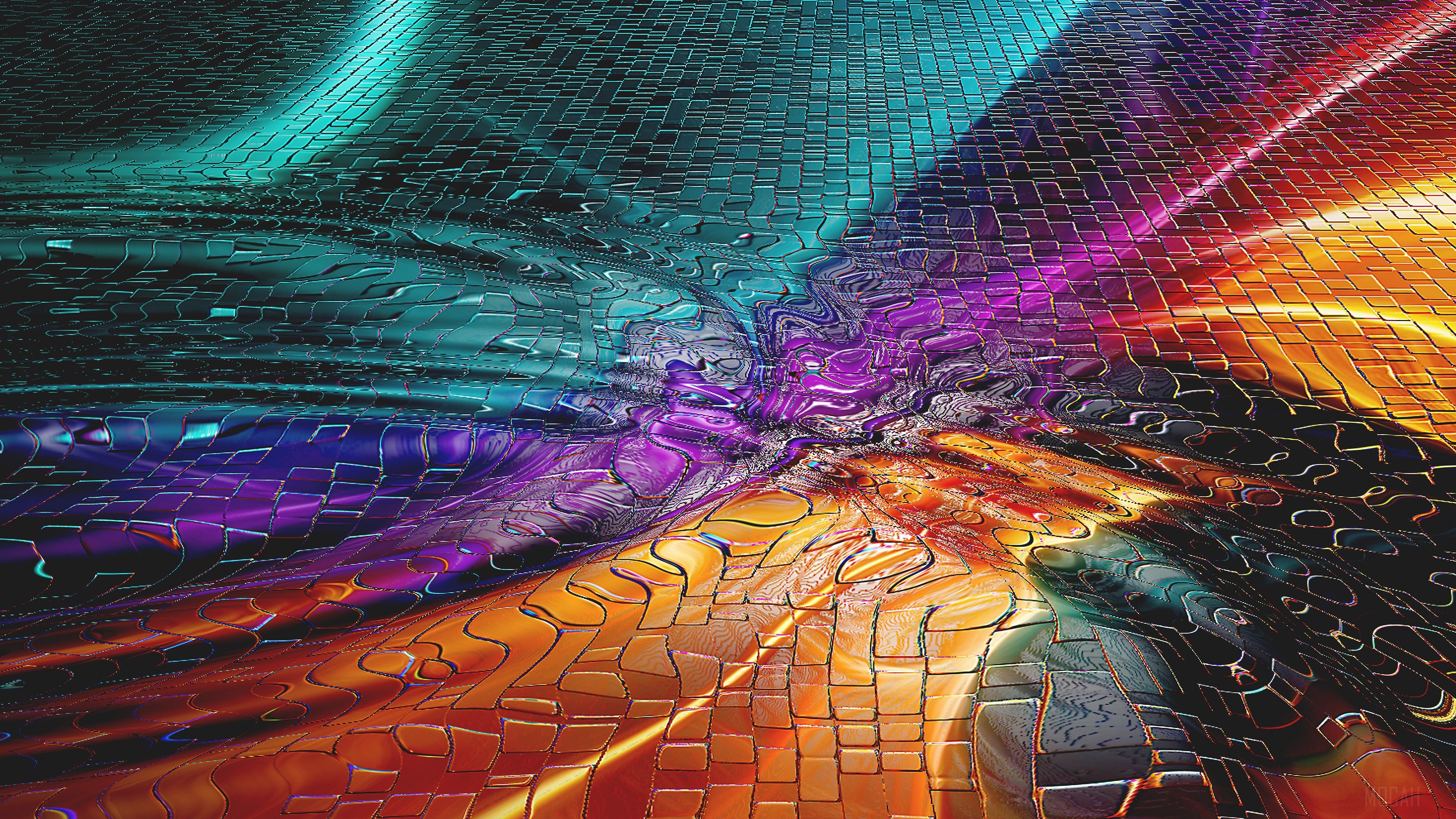 Colorful gradient graphic 4K HD Wallpaper