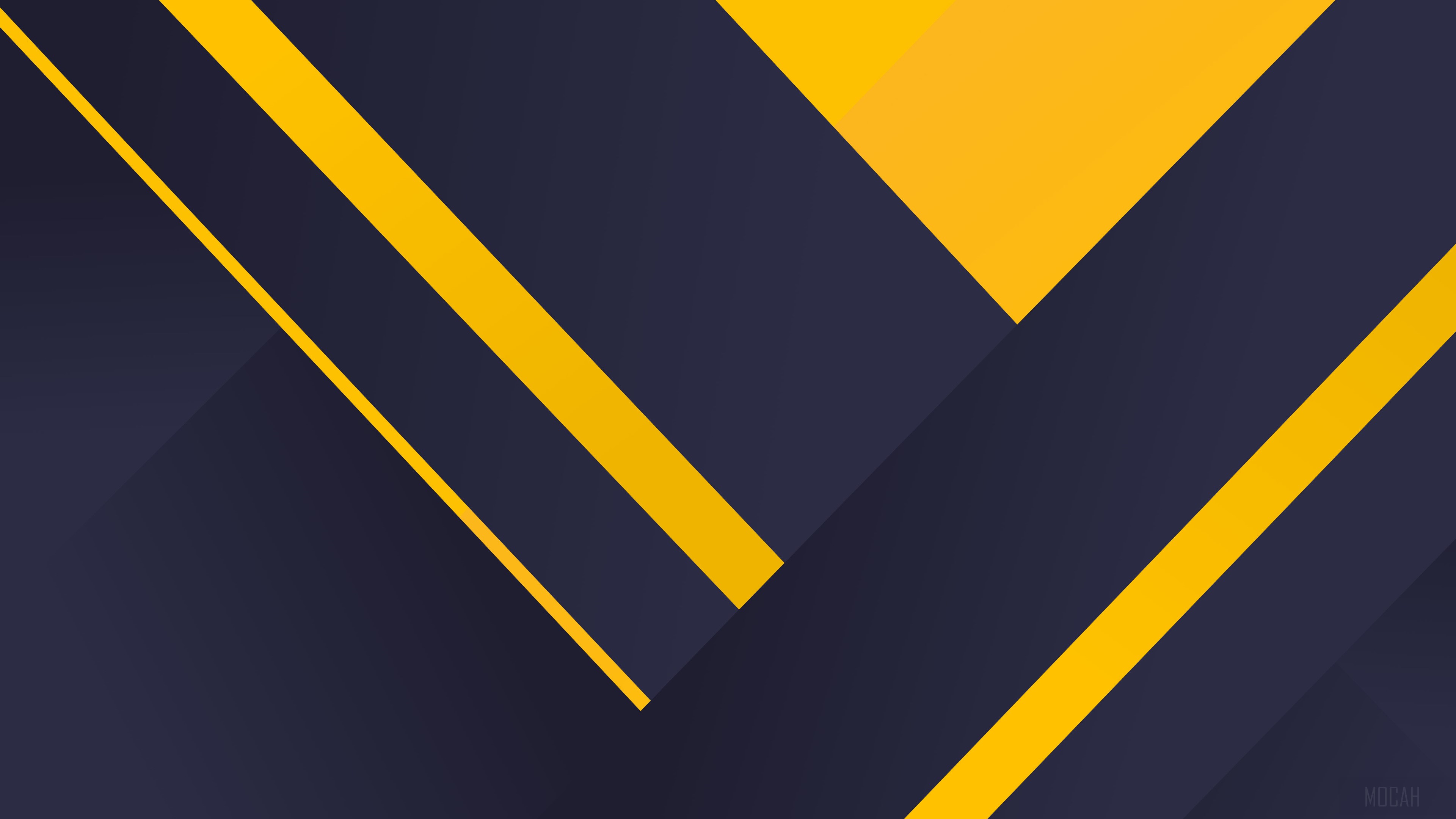 Geometric Material Yellow Blue HD Wallpaper