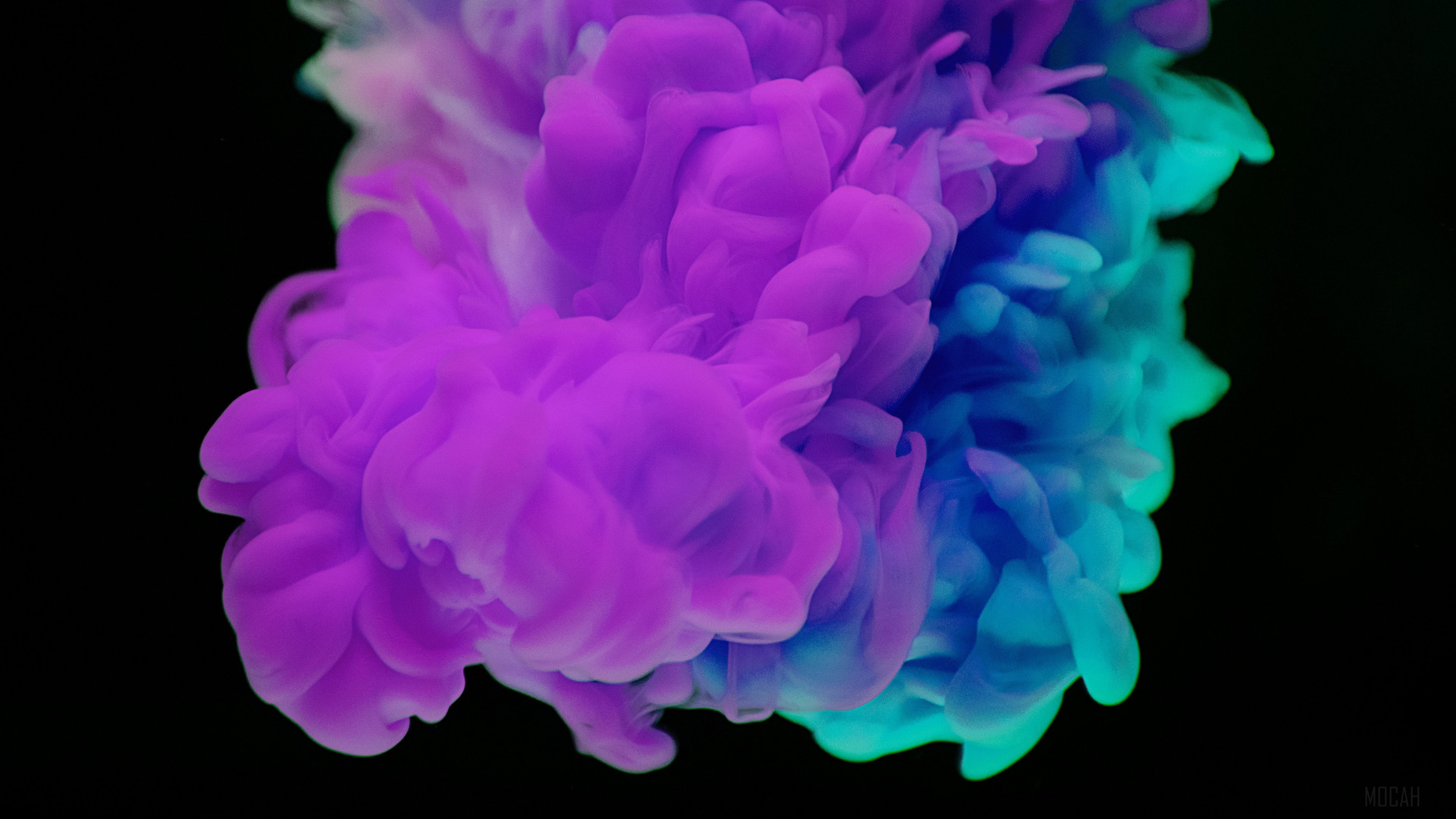 Purple and blue ink cloud 4K HD Wallpaper