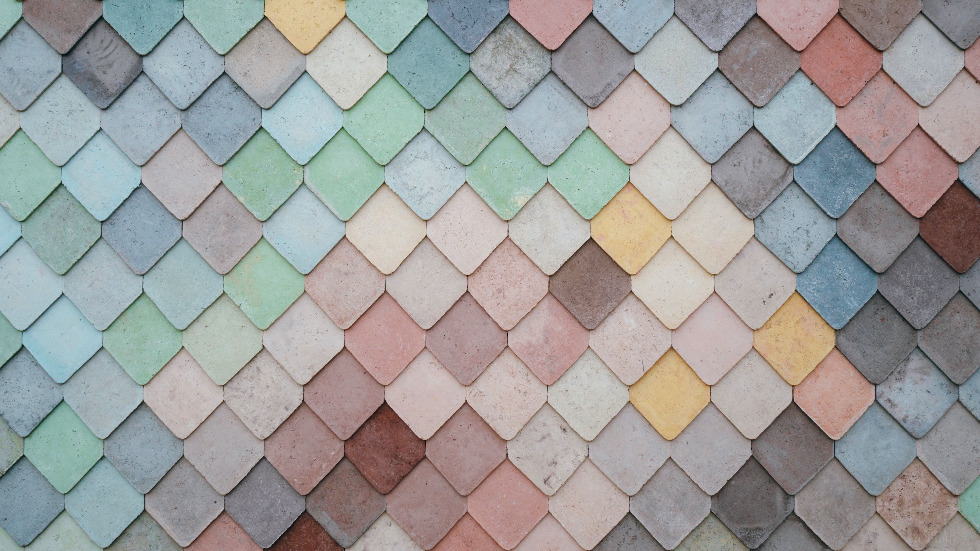 Pastel Tile Pattern 4K HD Wallpaper