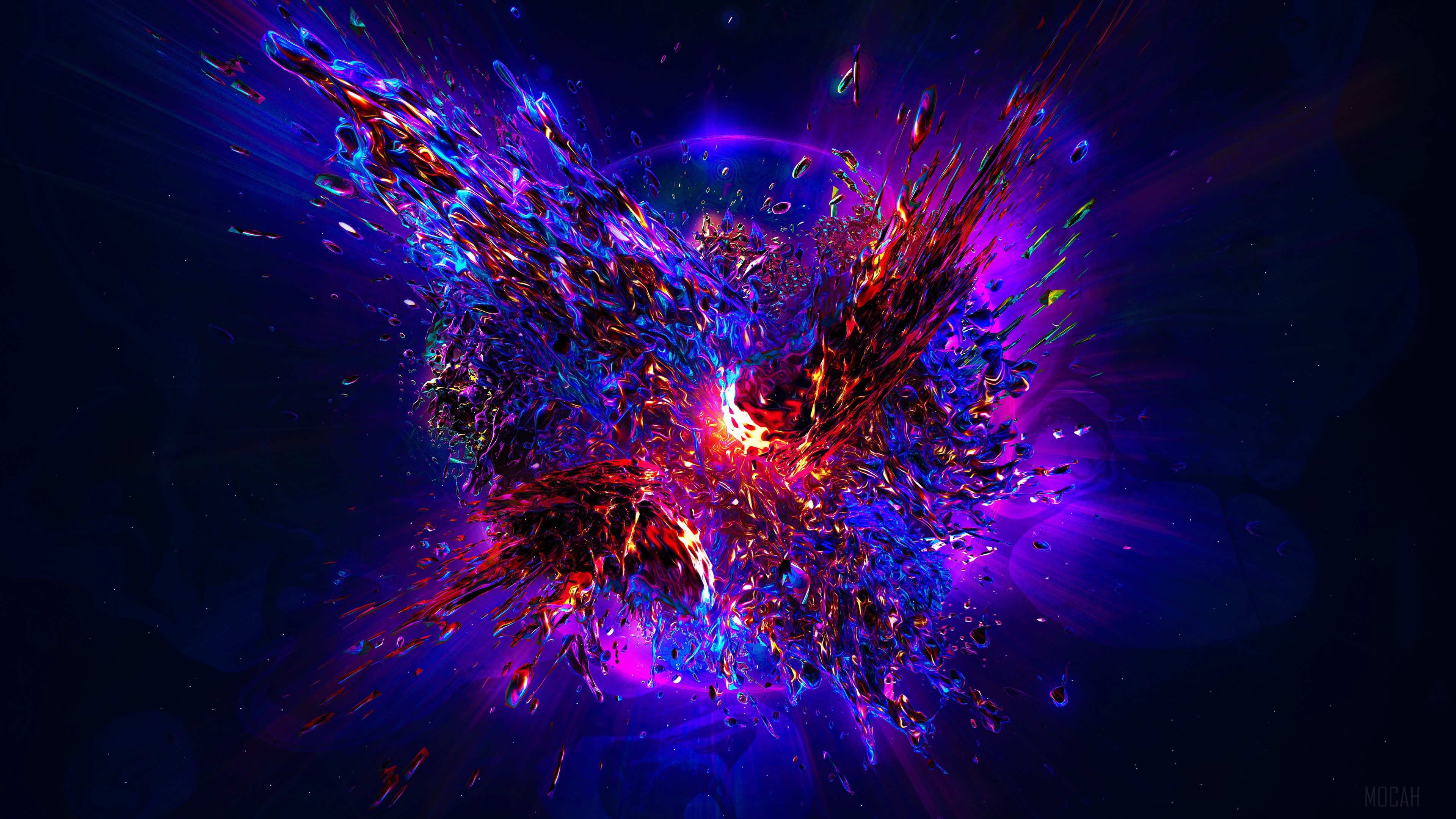 Abstract Digital Art Explosion 4K HD Wallpaper
