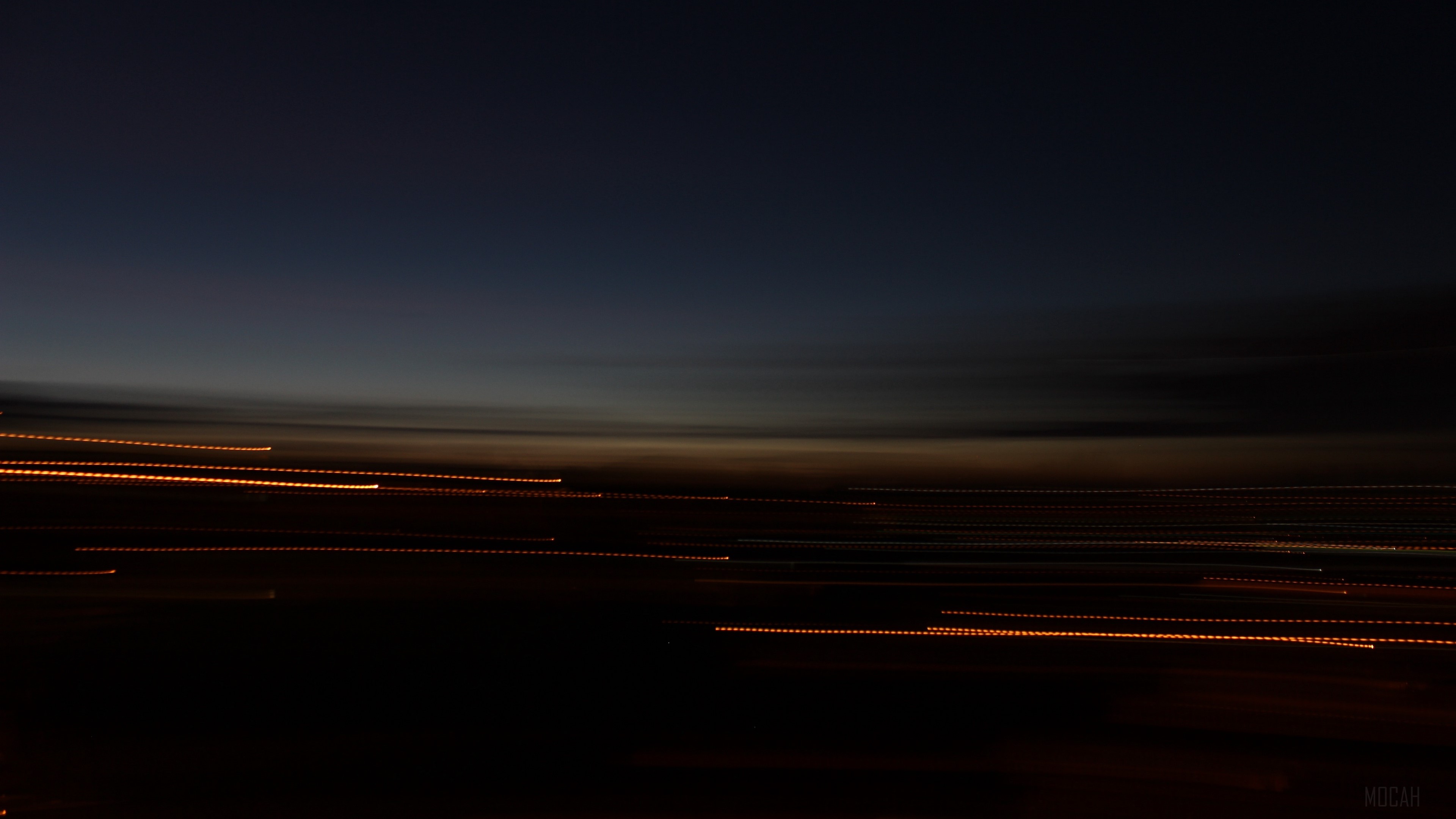 Abstract light streaks in dark sky HD Wallpaper