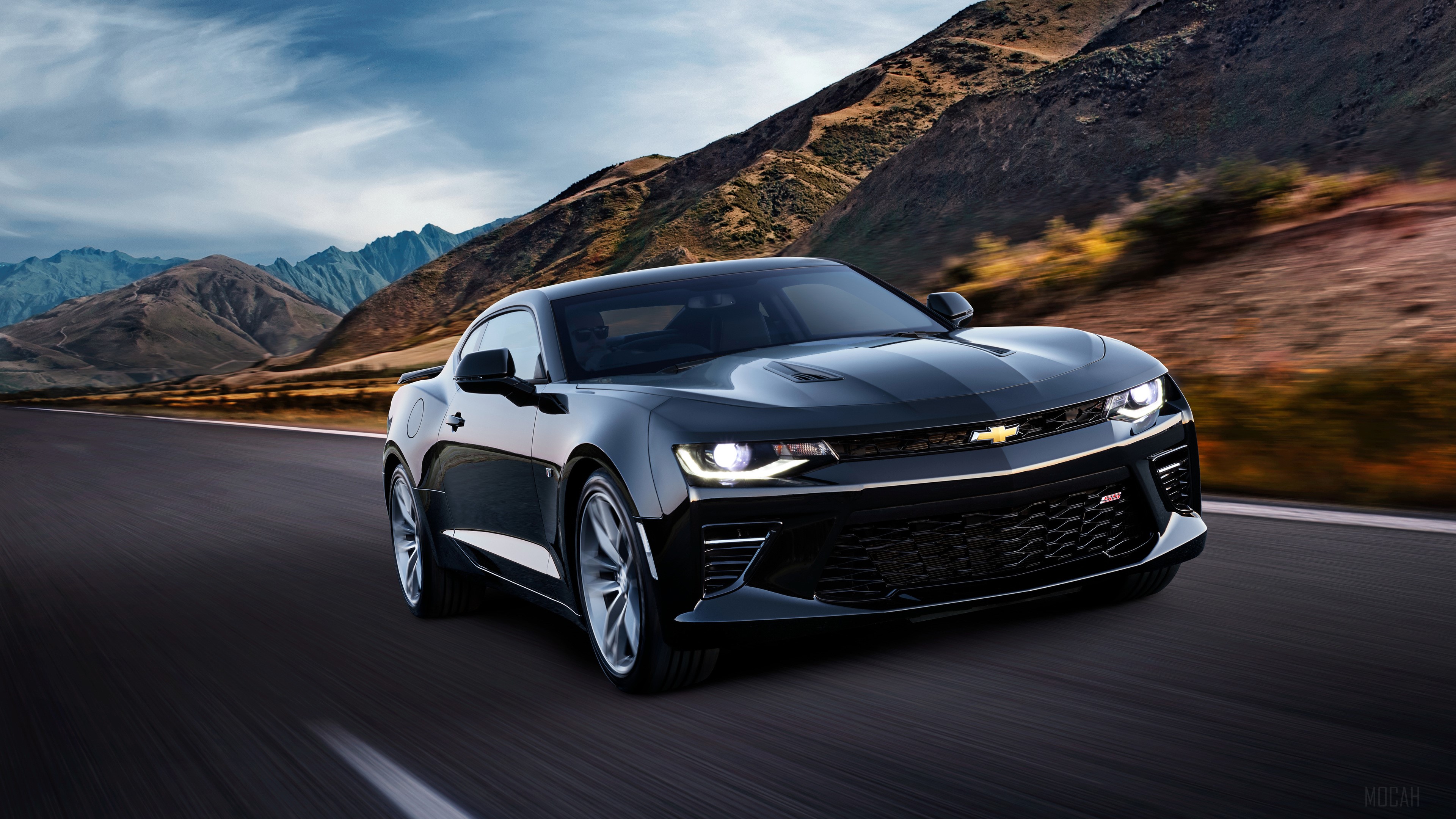 Black Chevrolet Camaro SS 2018 4K HD Wallpaper