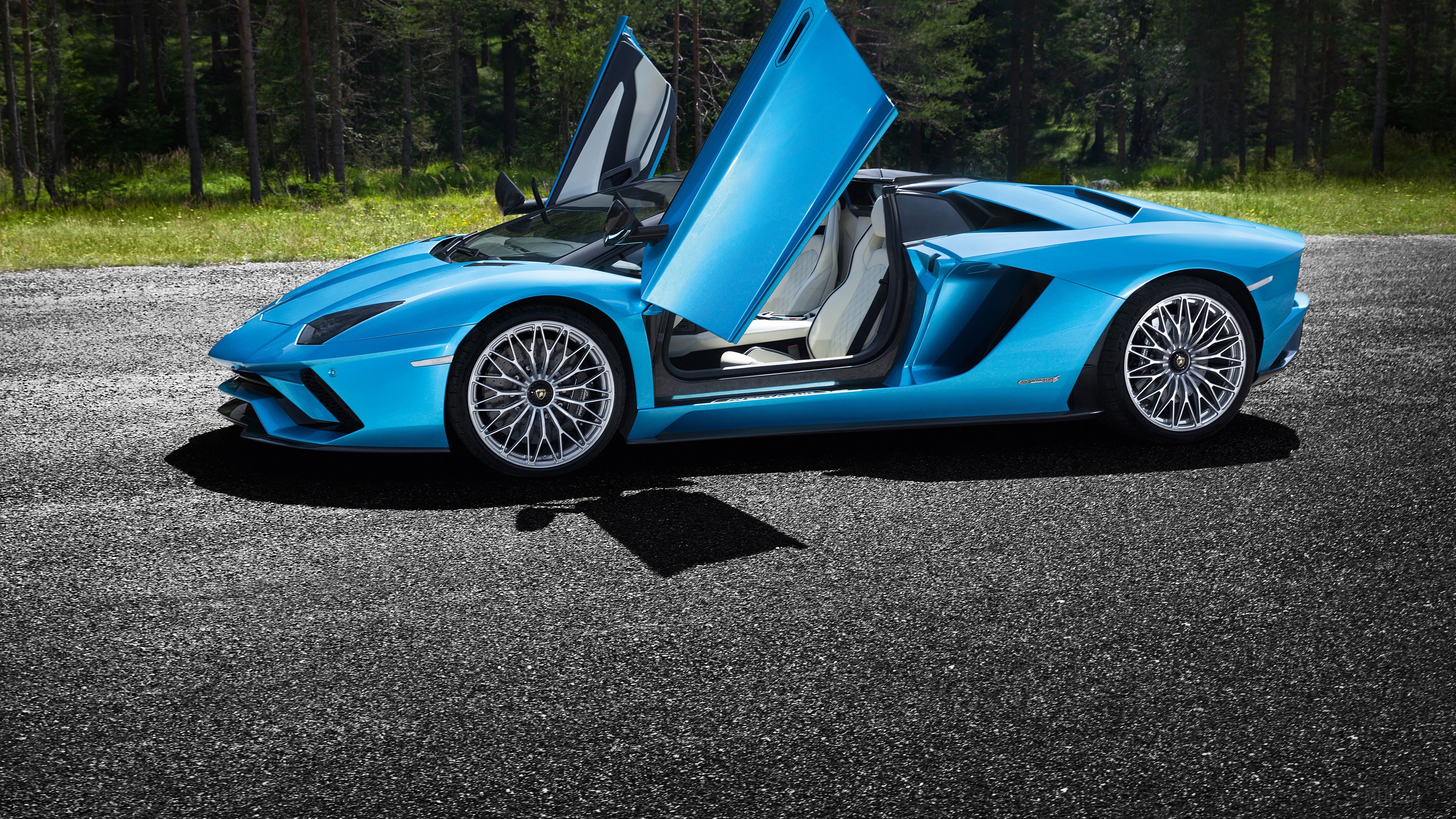 Lamborghini Aventador S with Doors Open 4K HD Wallpaper