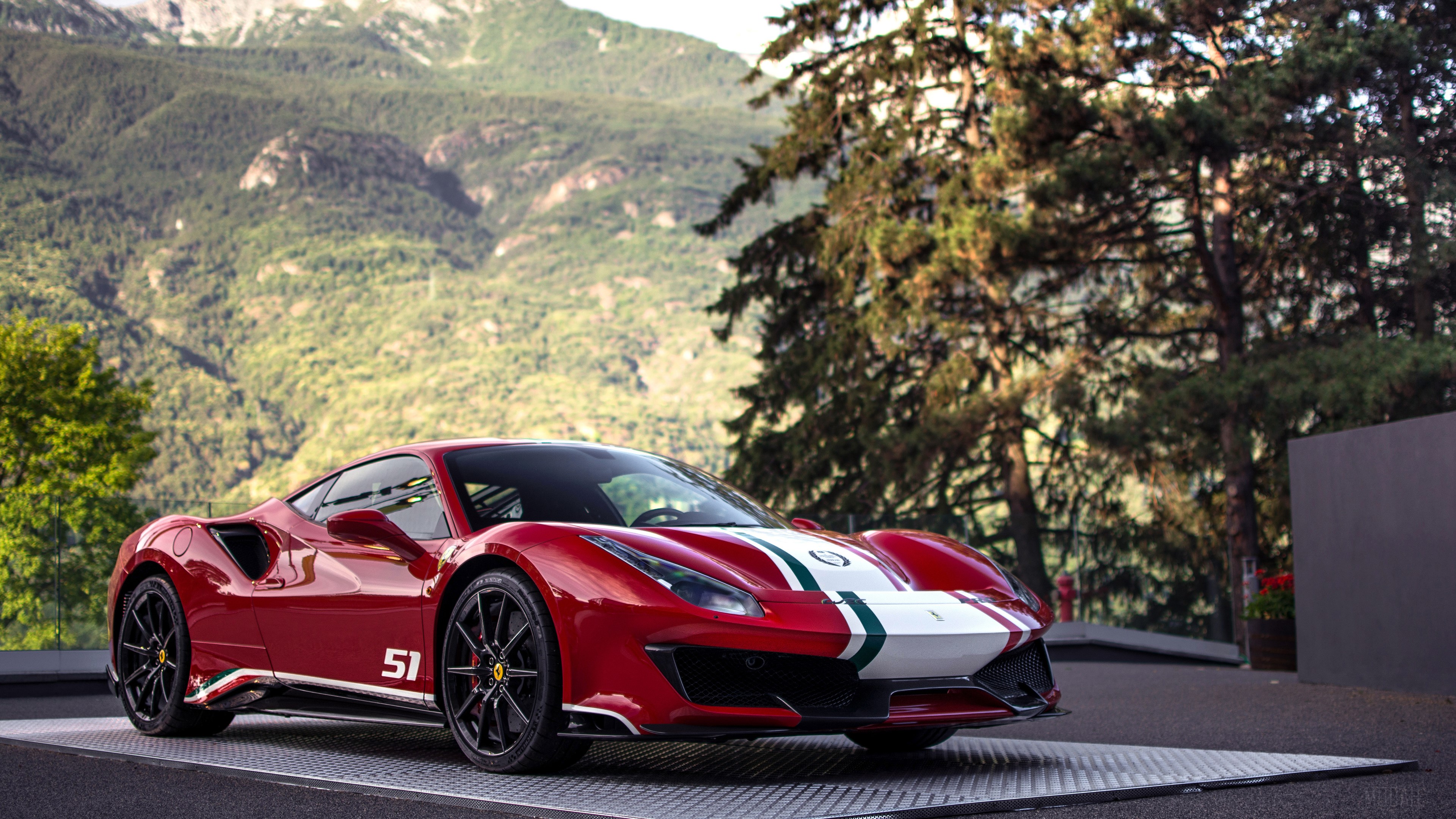 Red Ferrari 488 Pista Piloti Ferrari 4k HD Wallpaper
