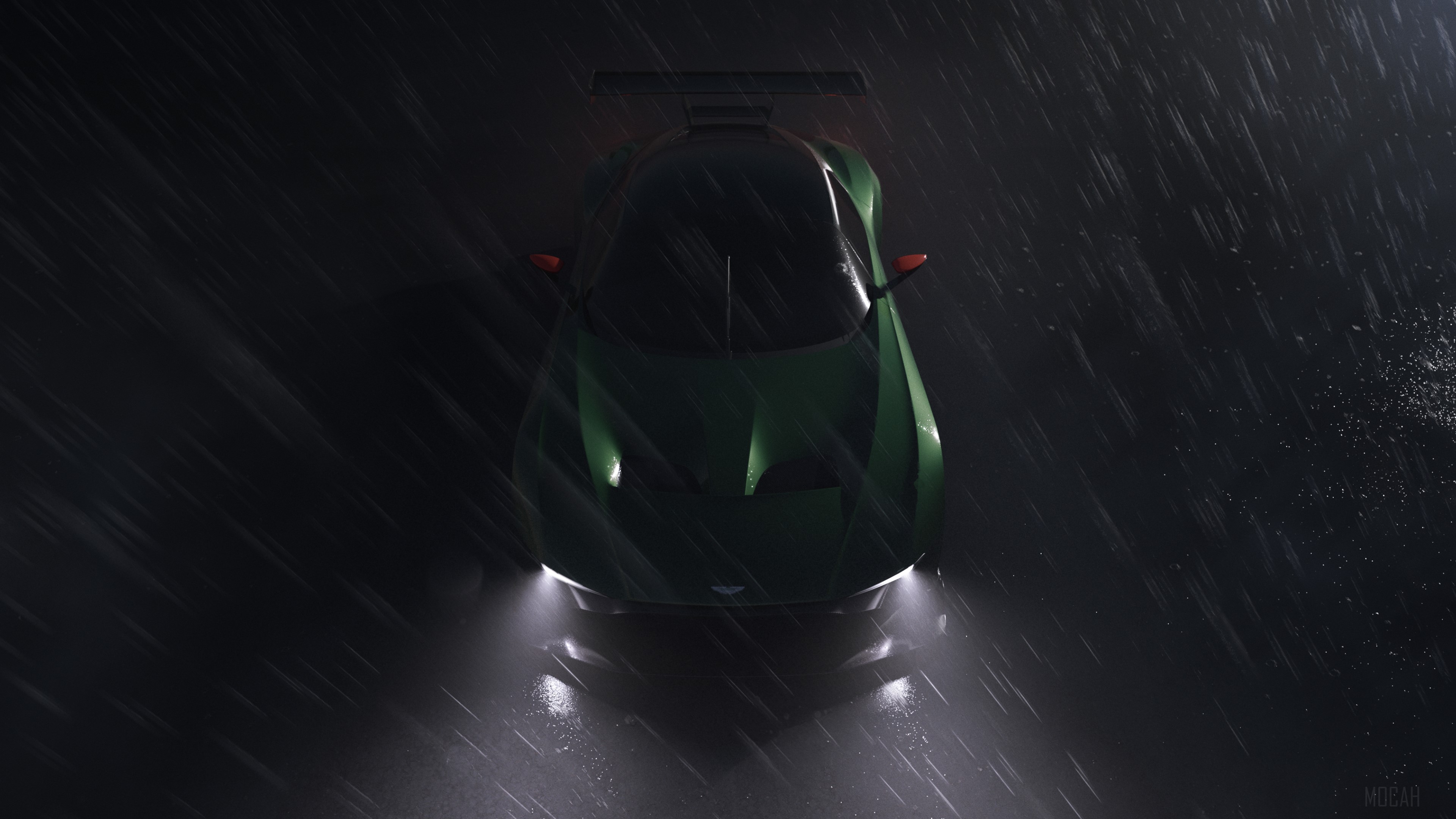 Aston Martin Vulcan In The Rain HD Wallpaper