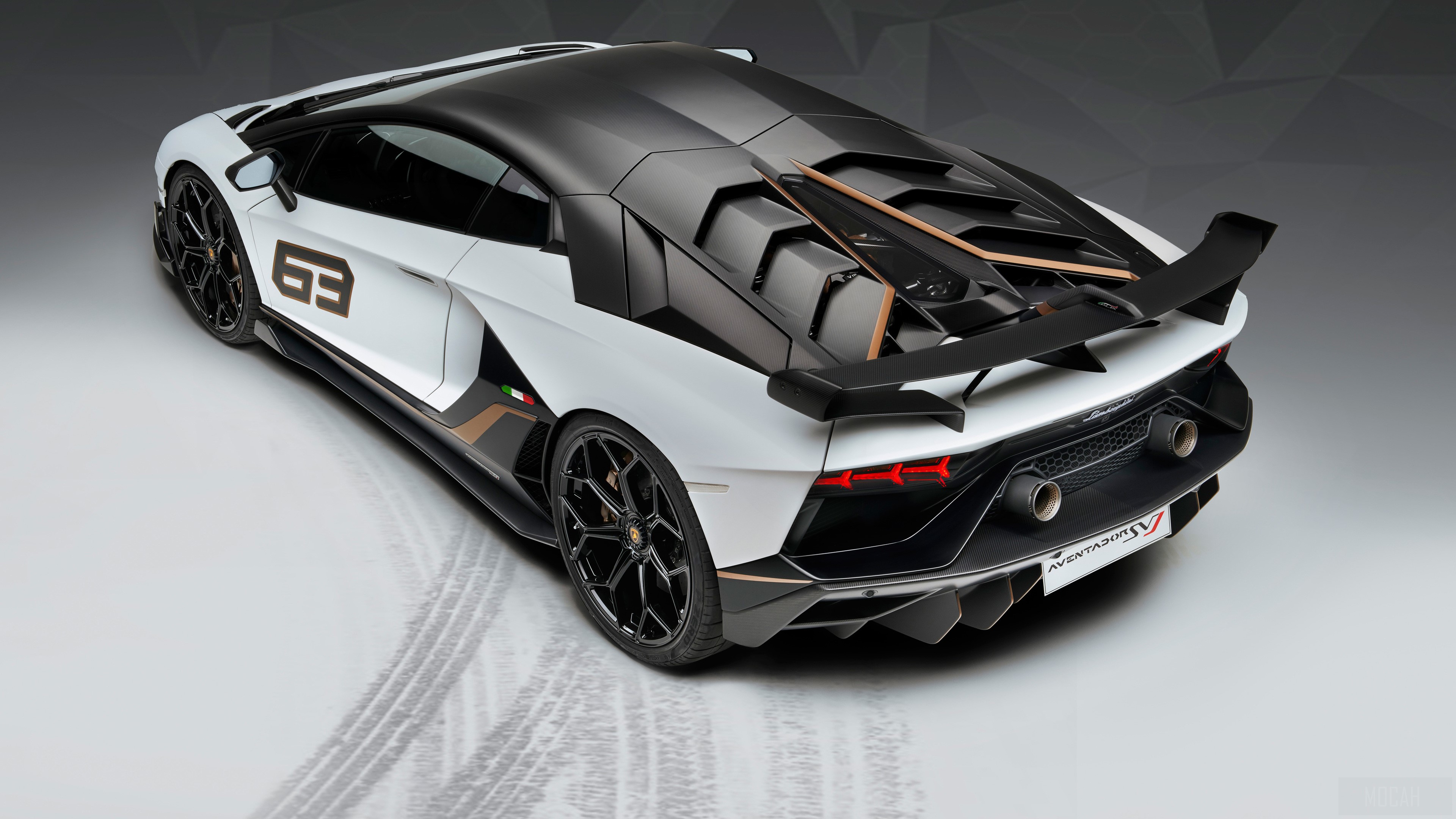 Lamborghini Aventador SVJ 63 2018 Rear HD Wallpaper