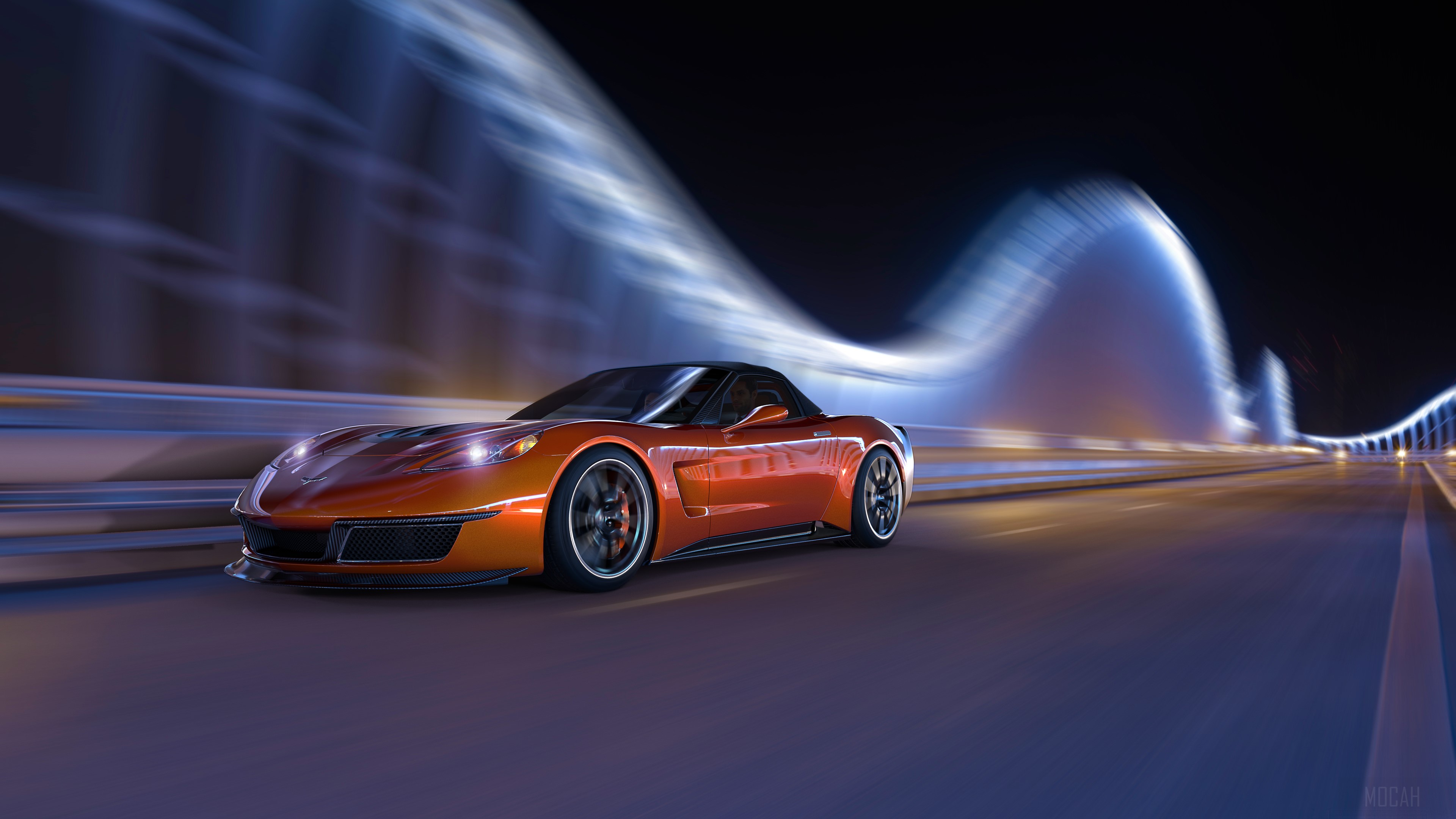 Hammerhead Chevrolet Corvette In Dubai HD Wallpaper