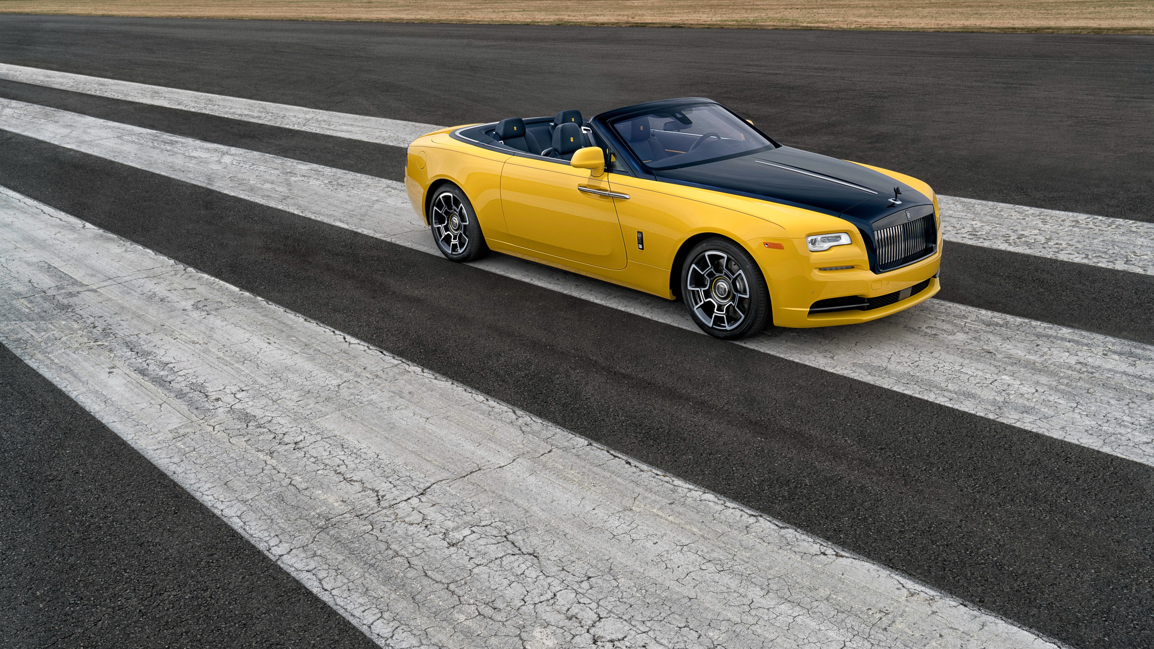 Rolls Royce Dawn Black Badge on a Racetrack HD Wallpaper