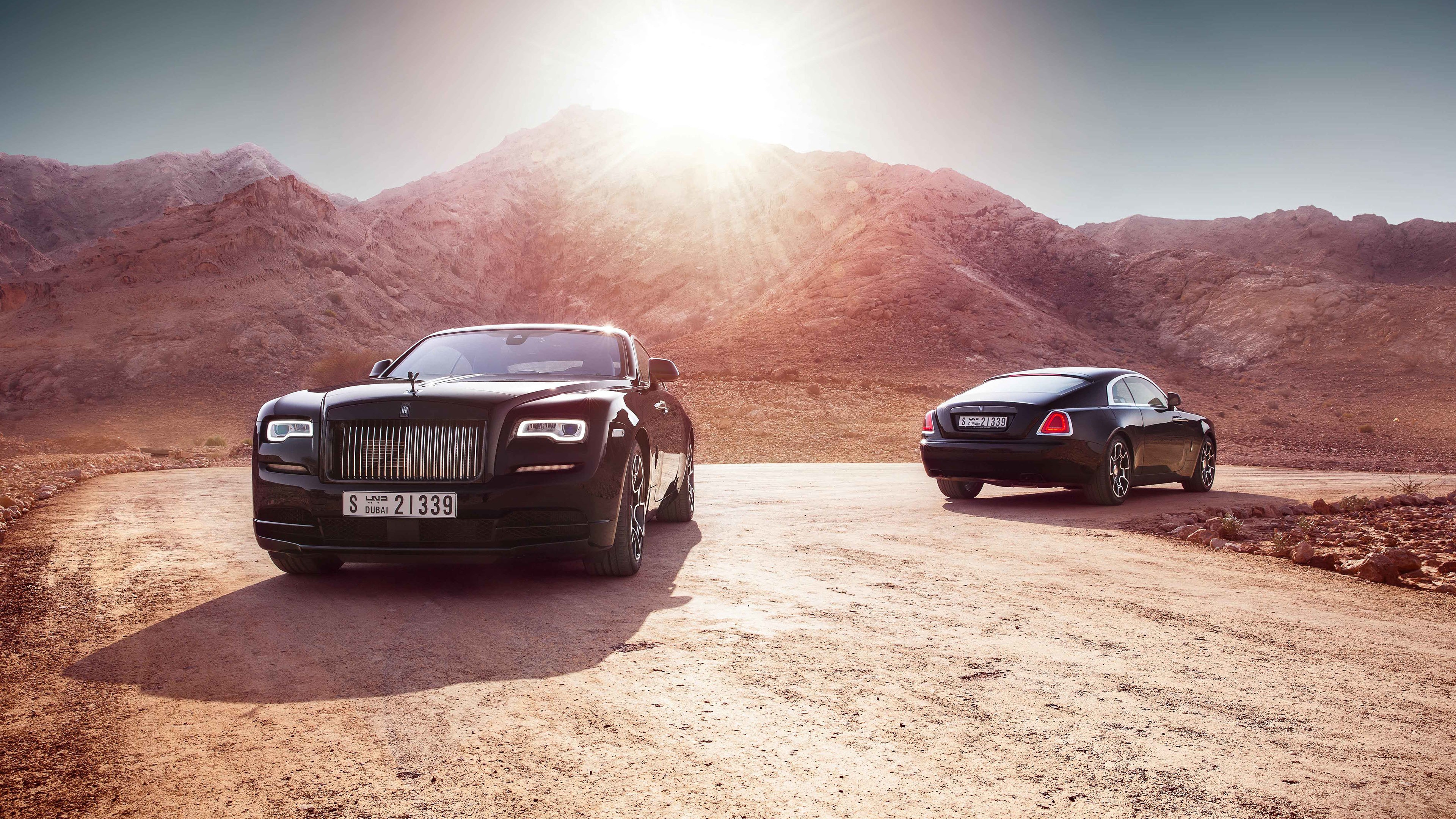 Rolls Royce Wraith Black Badge 4K in desert HD Wallpaper