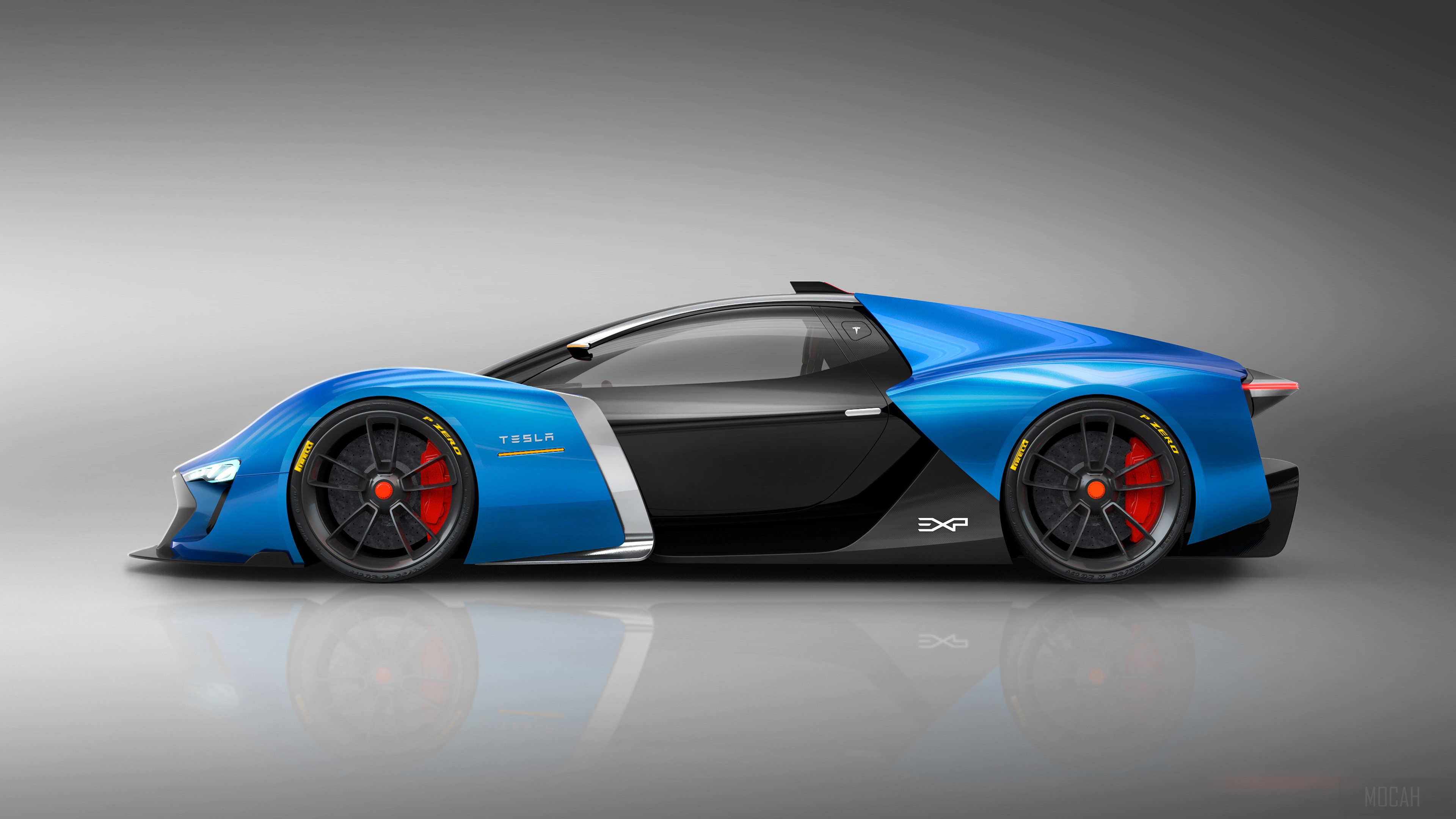 4K Tesla Model EXP Concept Car HD Wallpaper