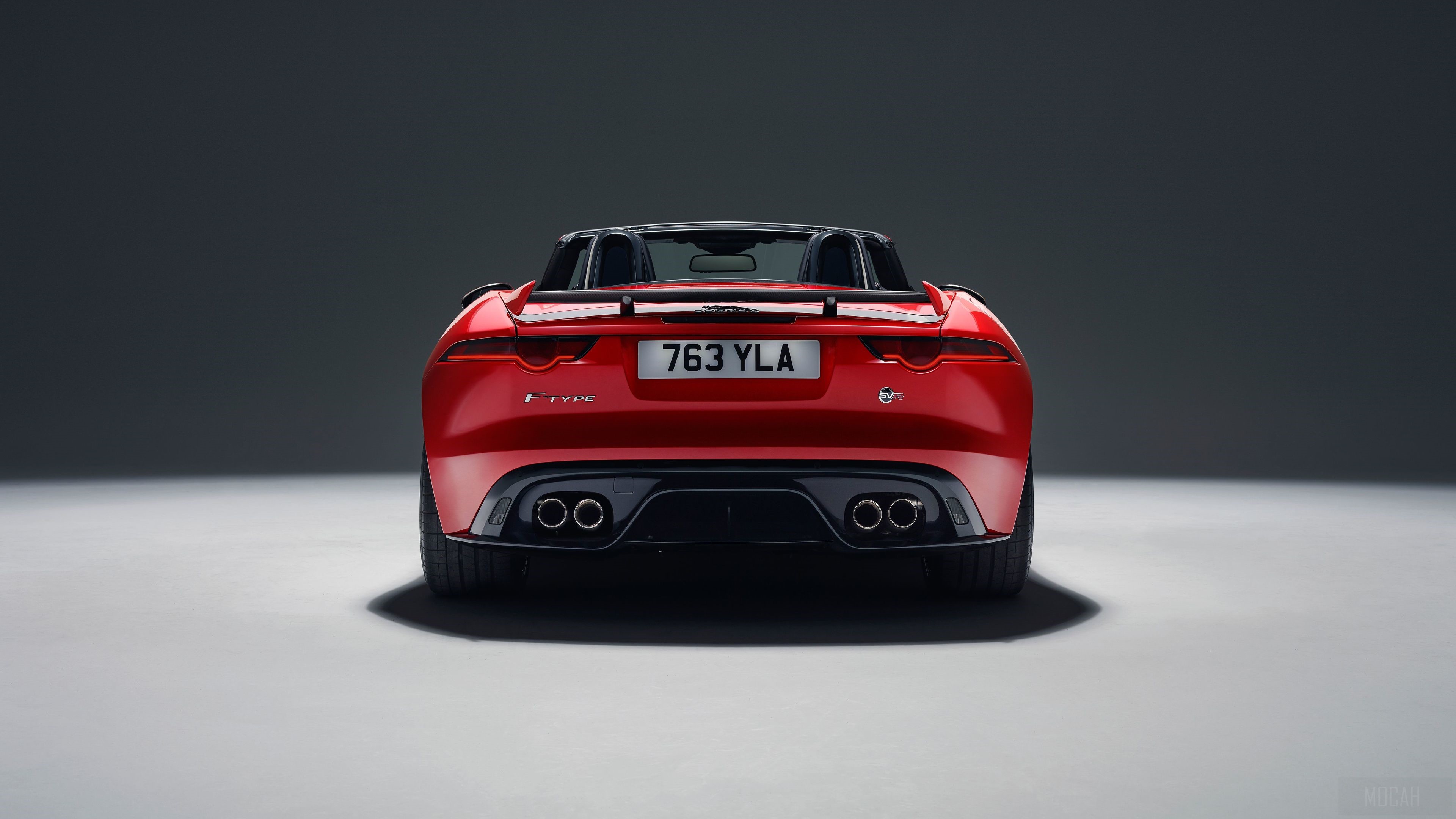 2018 Jaguar F-Type SVR Convertible Rear View 4K HD Wallpaper