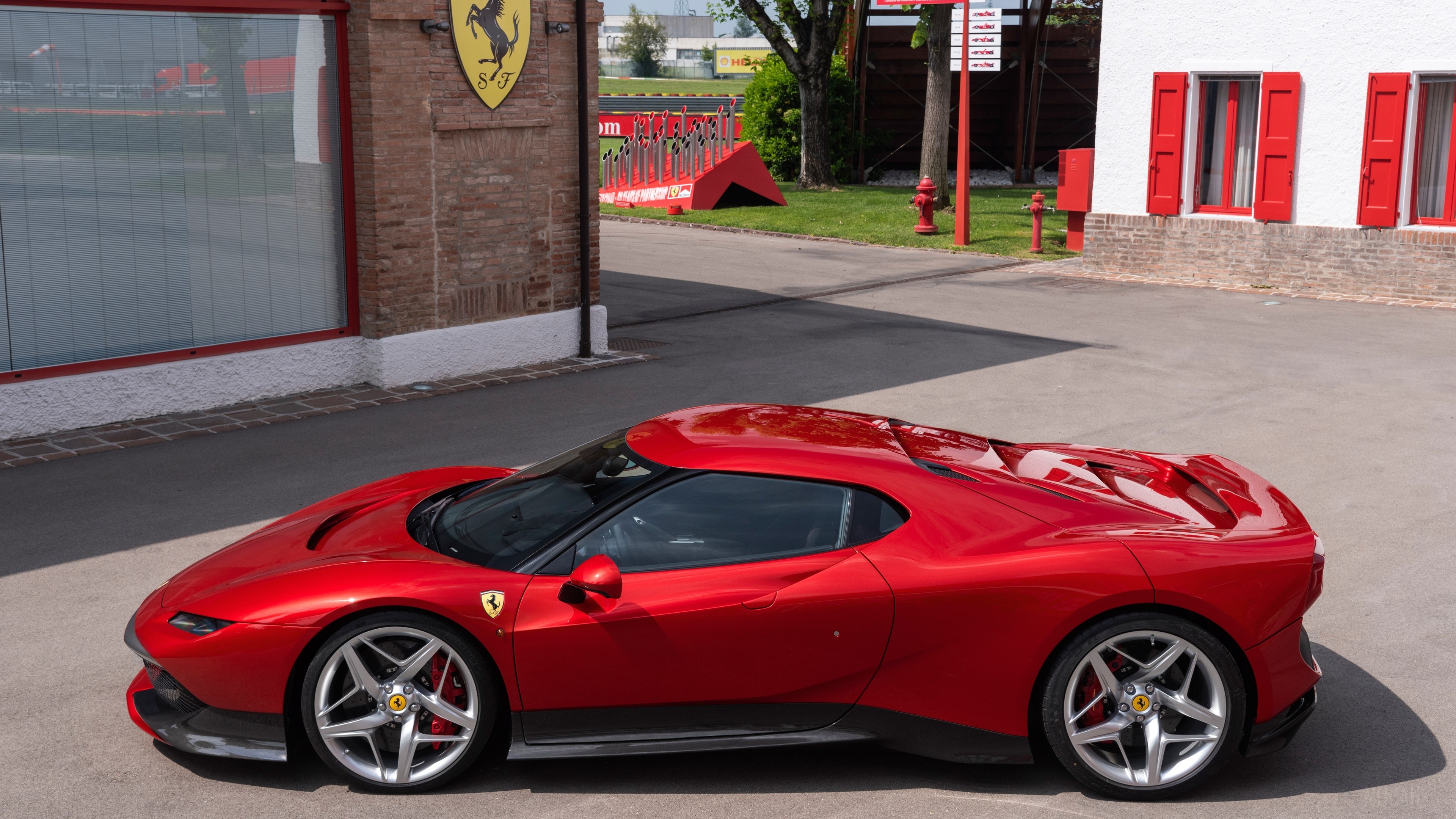Ferrari SP38 Side View HD Wallpaper