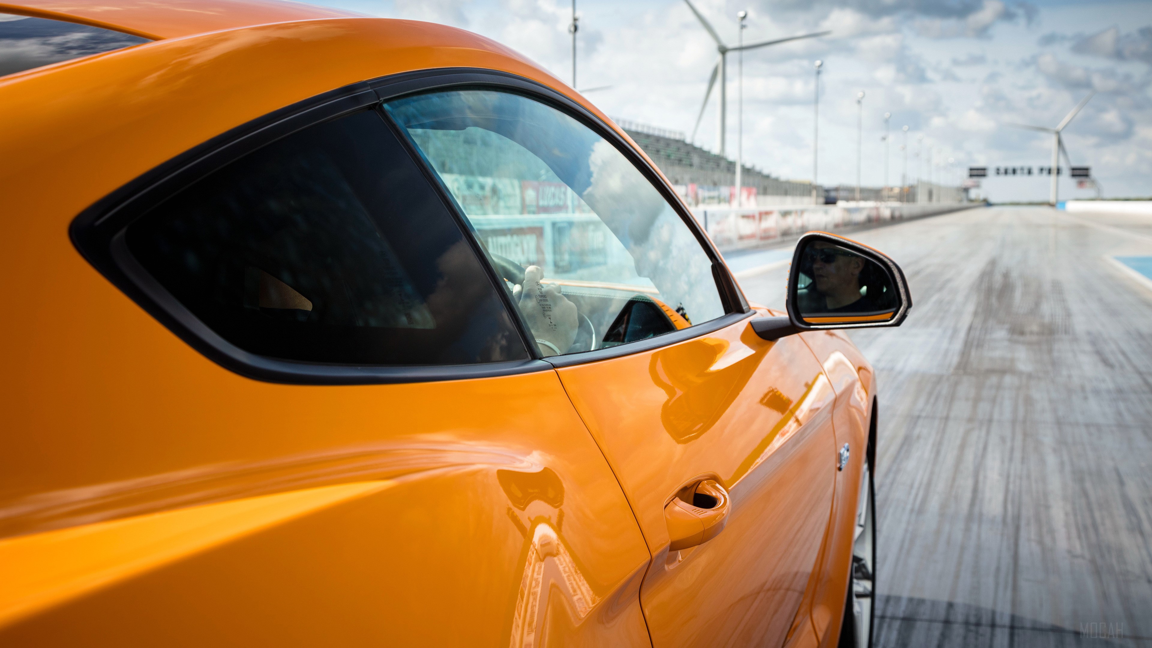 4K Ford Mustang GT Fastback on a Racetrack HD Wallpaper