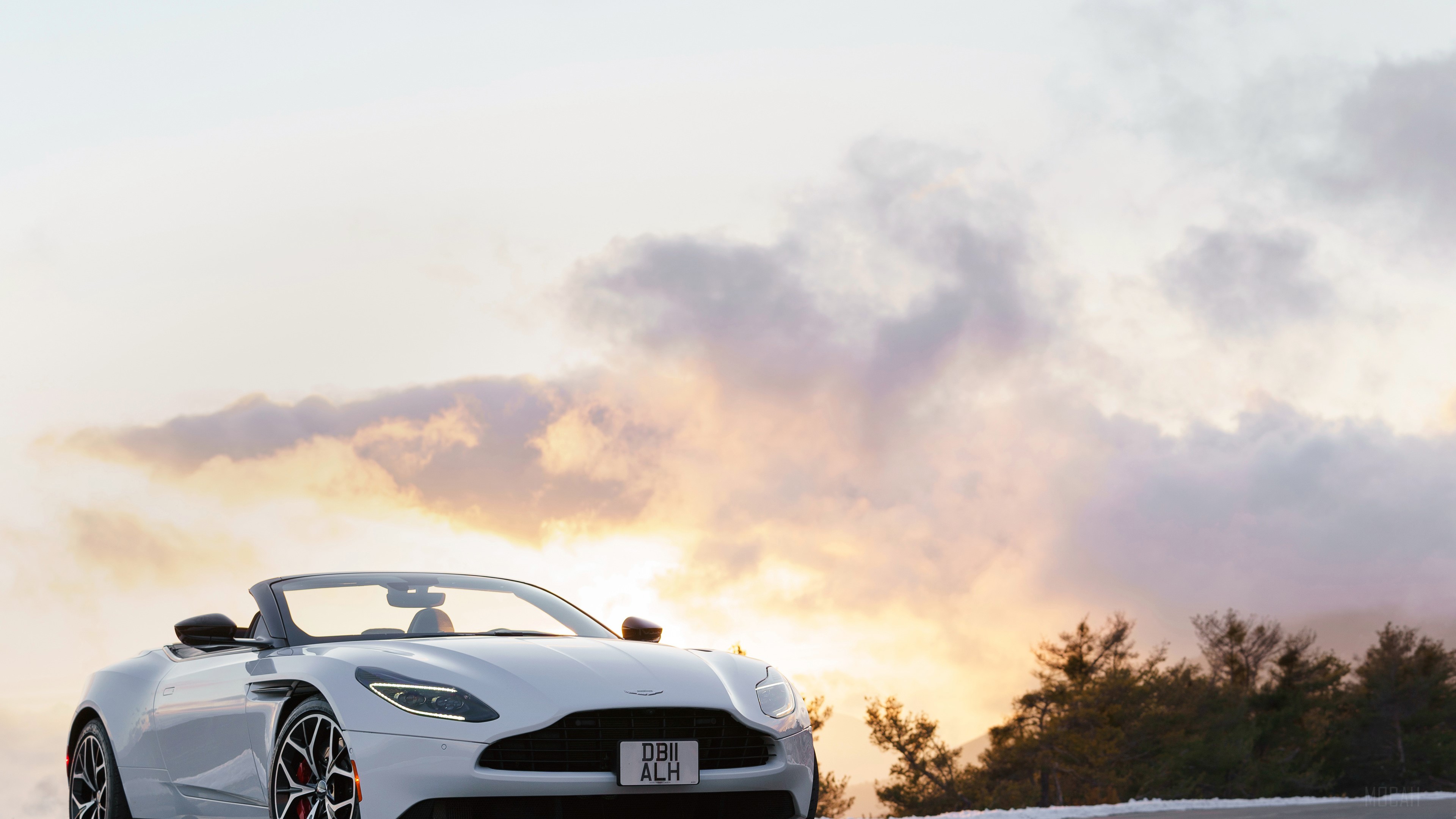 White Aston Martin DB11 Convertible 4K HD Wallpaper