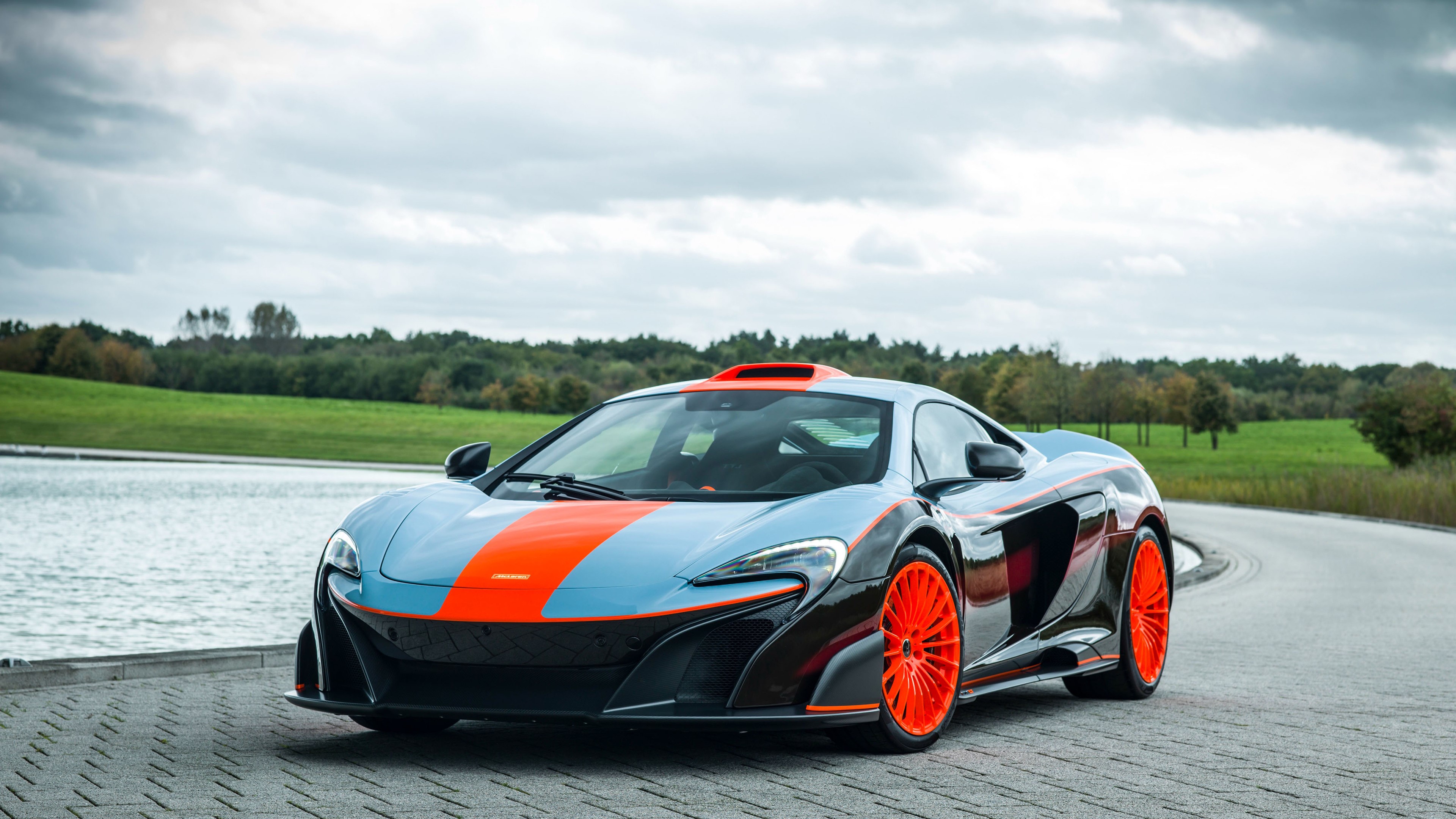 McLaren MSO 675LT Gulf Racing Theme 2018 HD Wallpaper