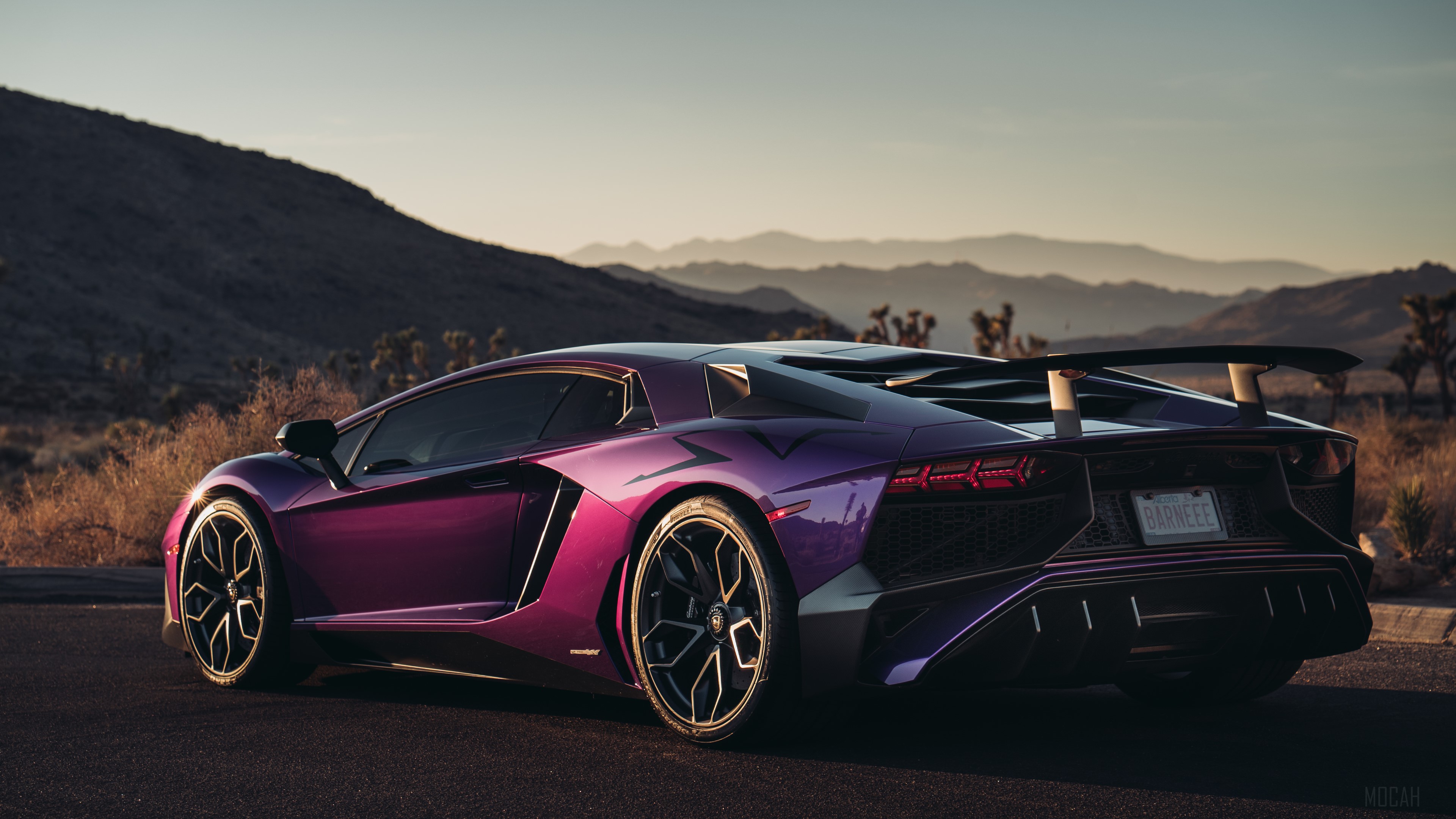 Purple Lamborghini Aventador LP 750 SV 4K HD Wallpaper