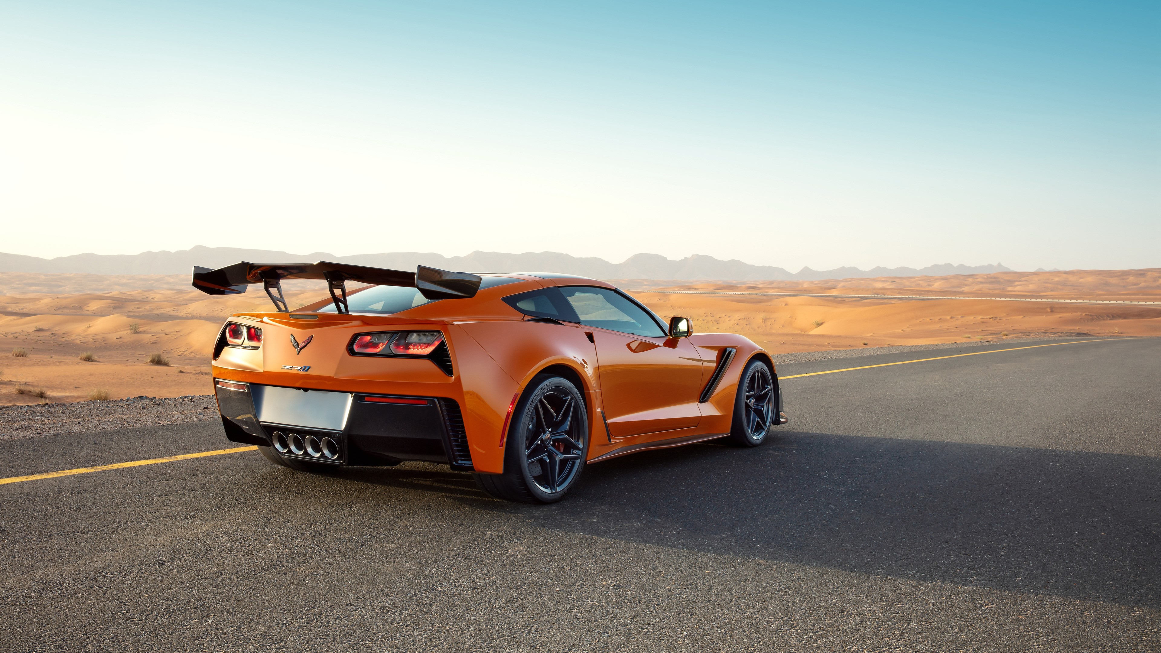 2019 Chevrolet Corvette ZR1 Rear 4K HD Wallpaper
