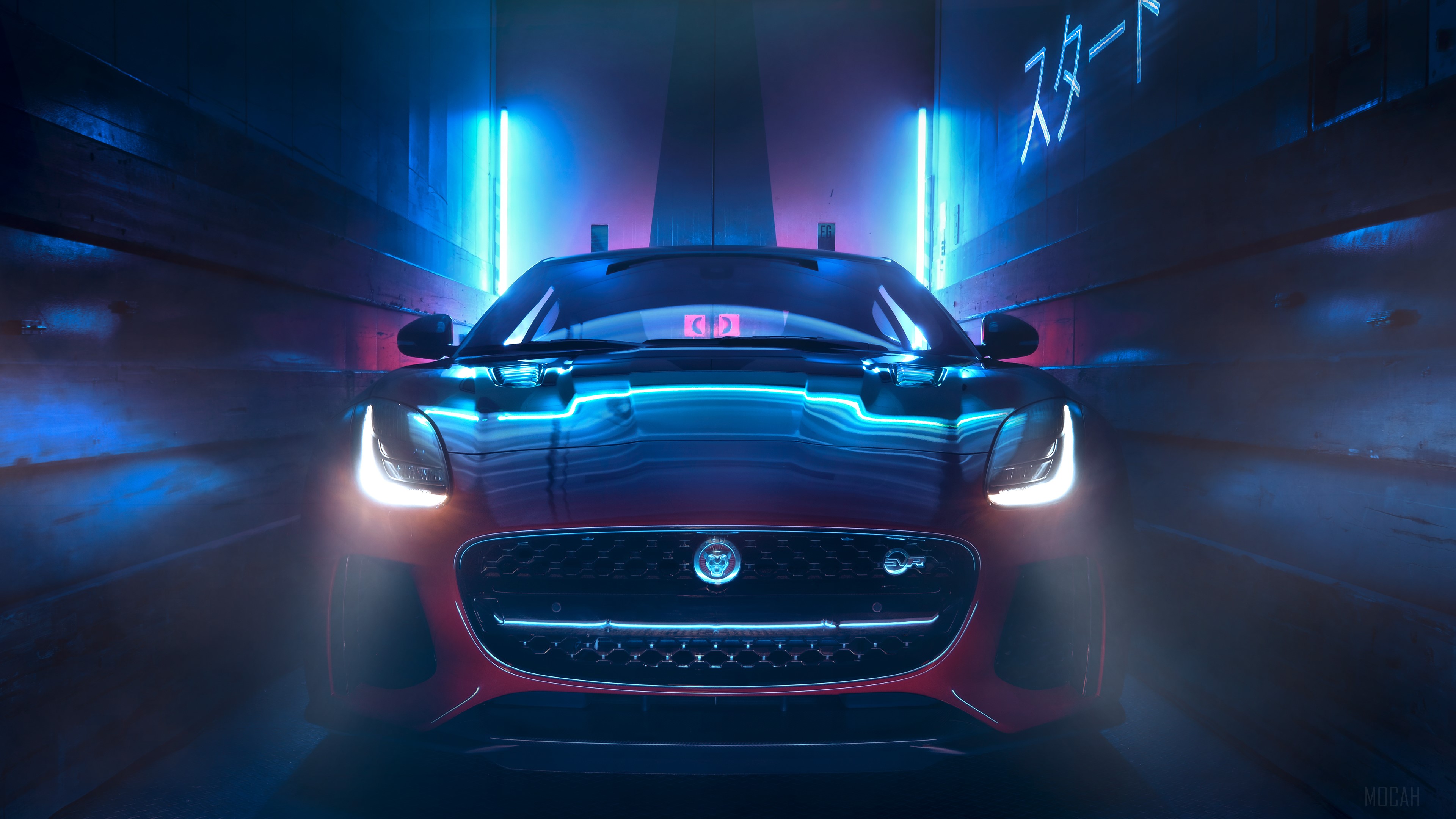 Jaguar F-Type 2018 front view 4K HD Wallpaper
