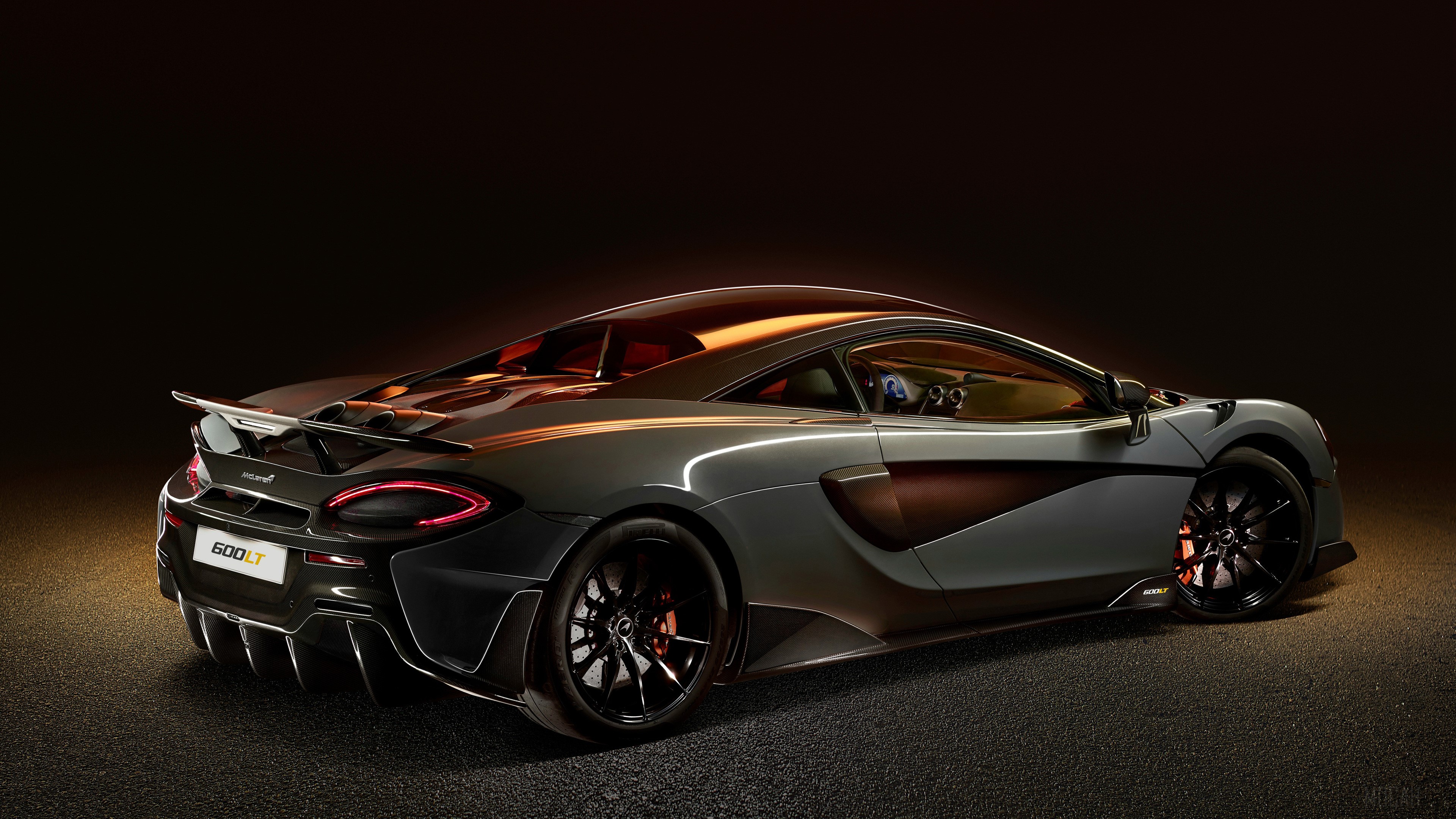 McLaren 600LT 2018 Rear View HD Wallpaper