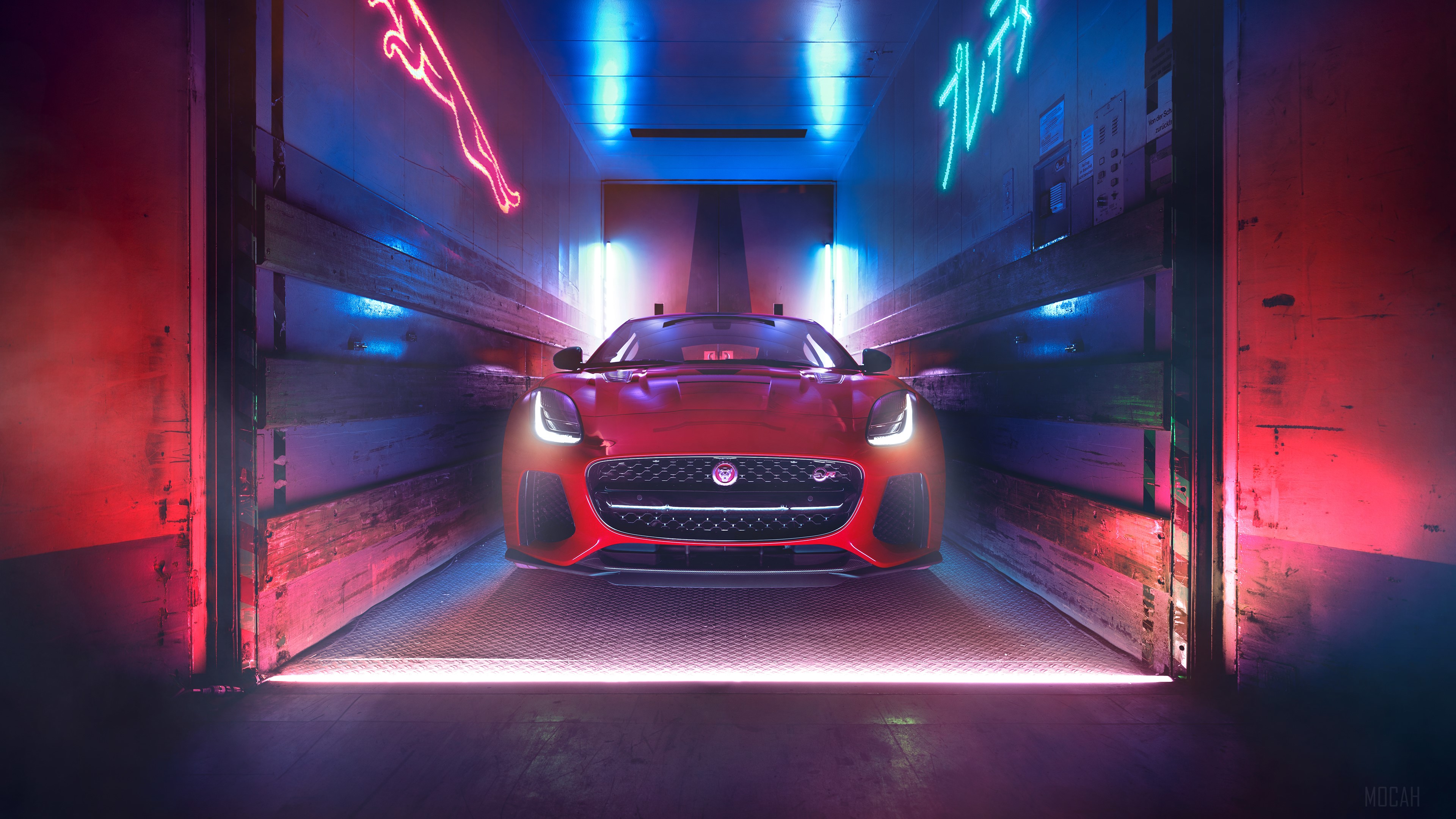 Red Jaguar F-Type 2018 4K HD Wallpaper