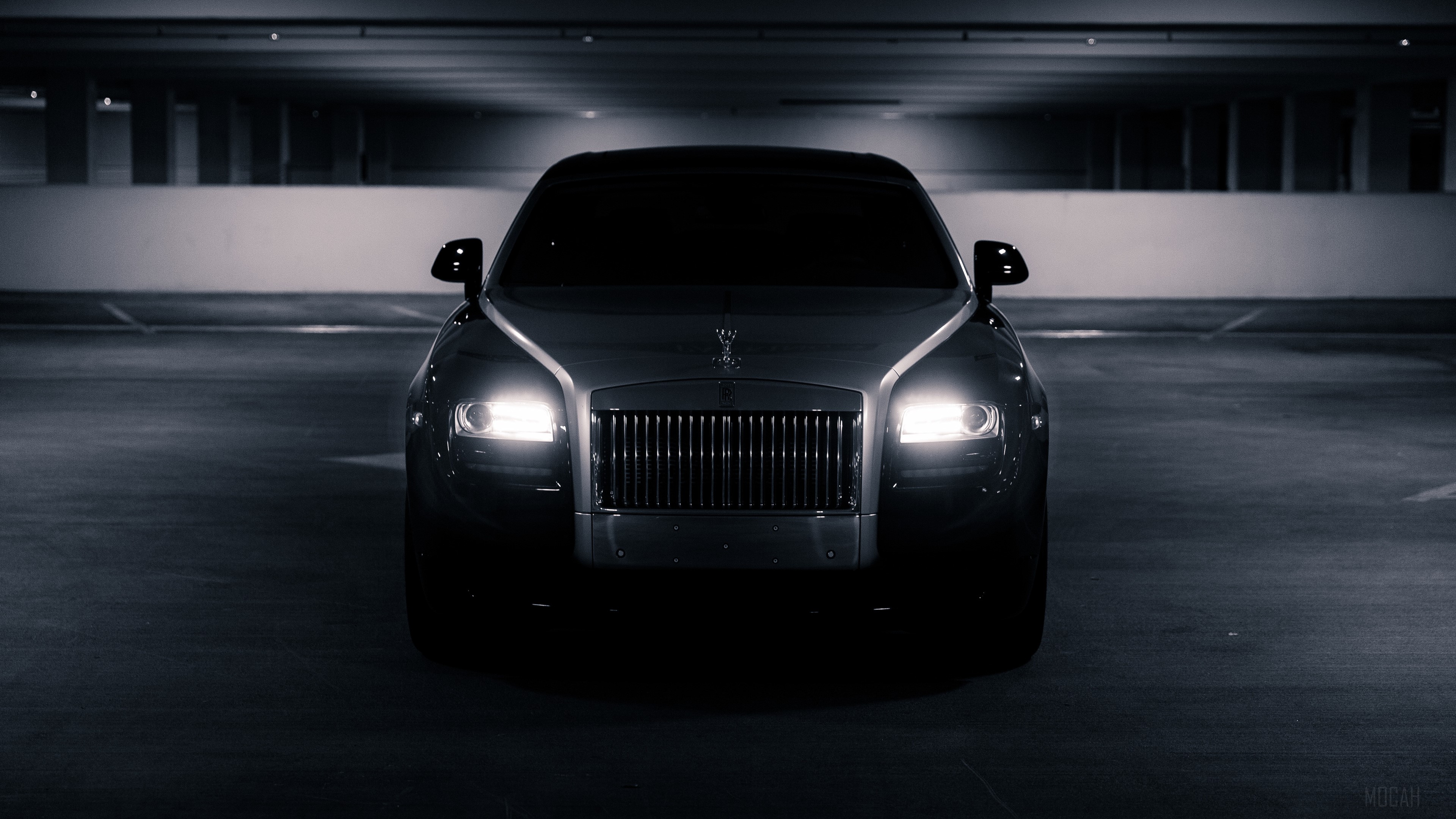 Black Rolls Royce Front HD Wallpaper