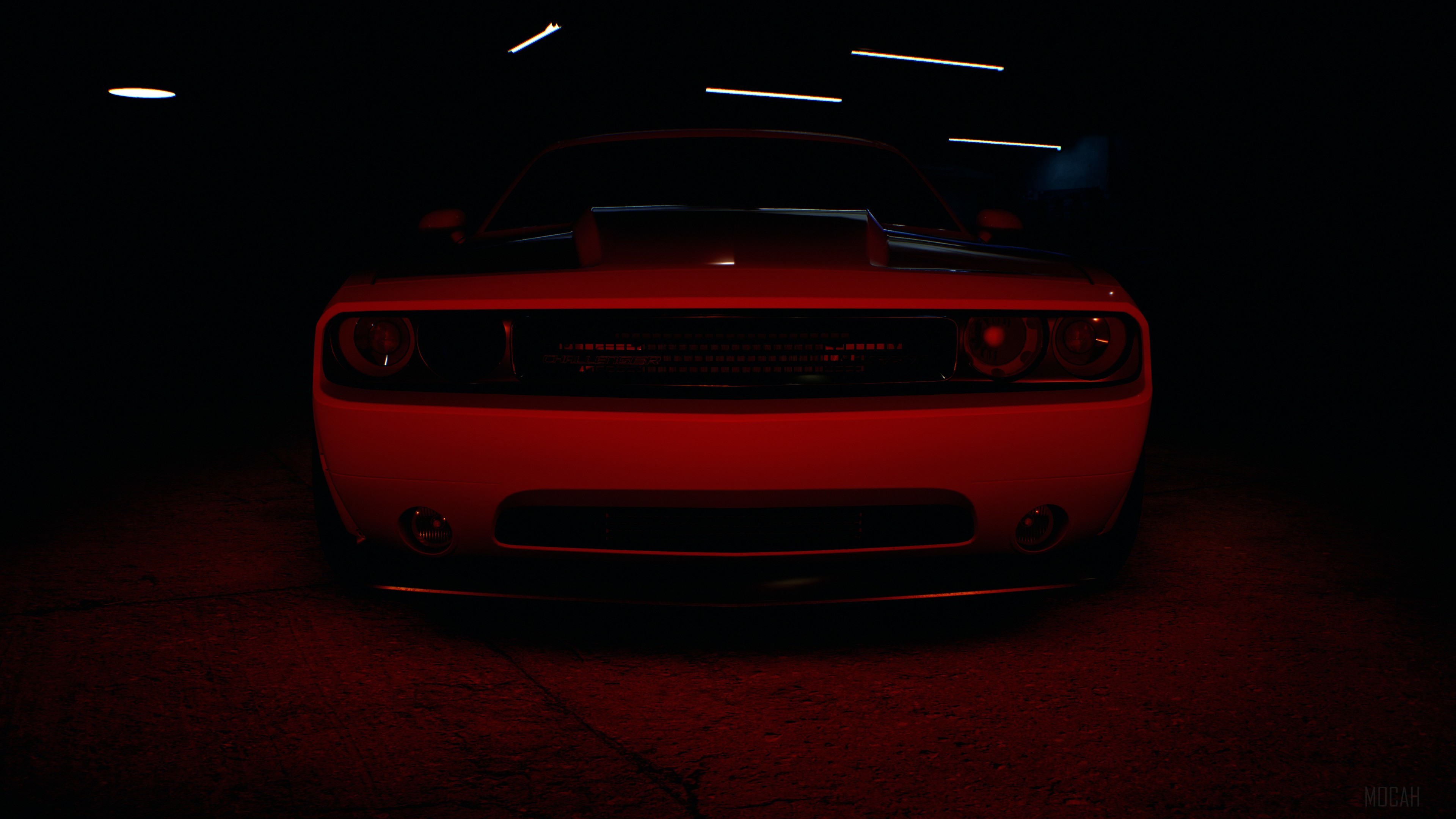 Red Dodge Challenger 4K HD Wallpaper