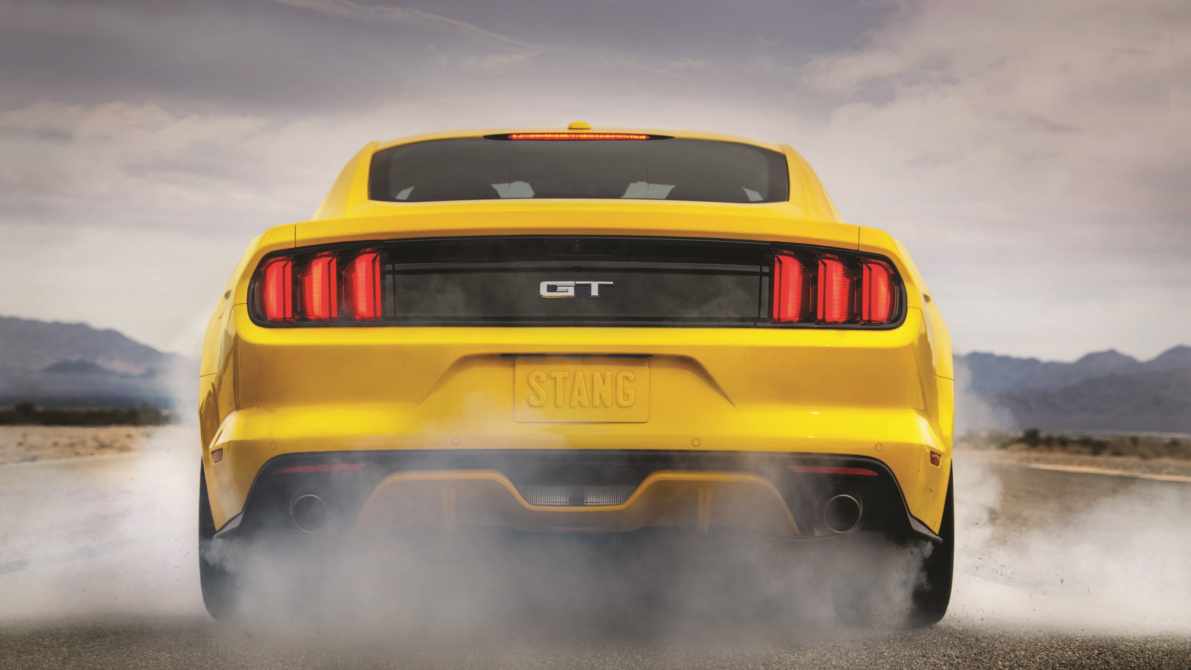 Yellow Ford Mustang GT 4K HD Wallpaper