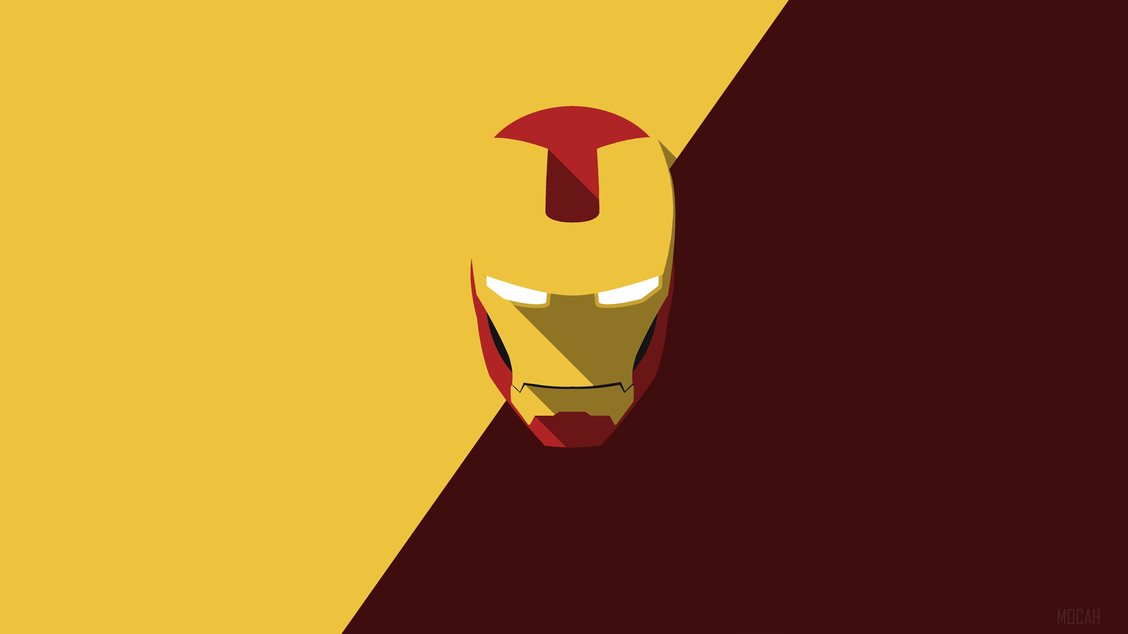 Iron Man Mask Minimalism 4K HD Wallpaper