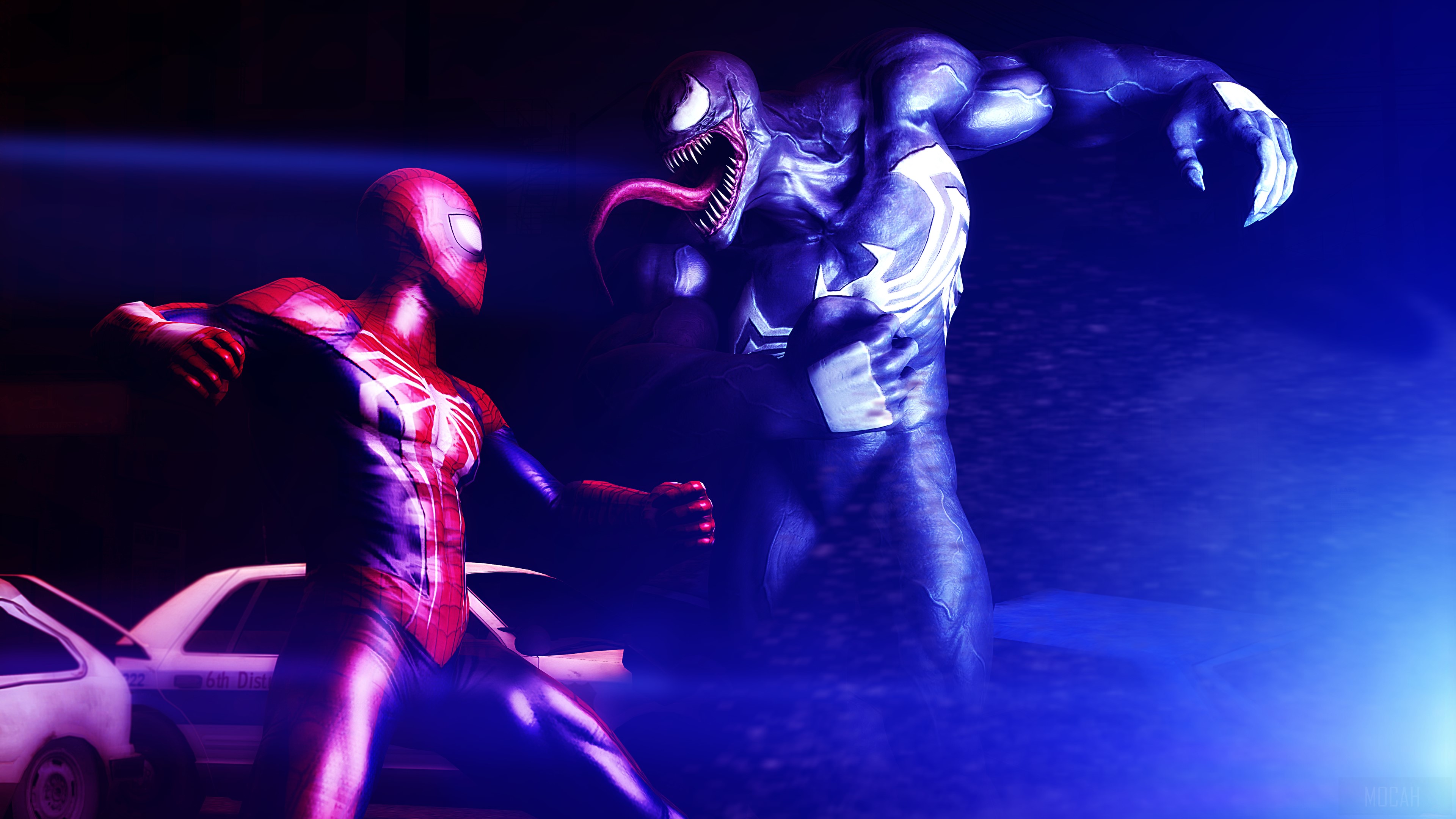 Venom vs. Spider-Man 4K HD Wallpaper