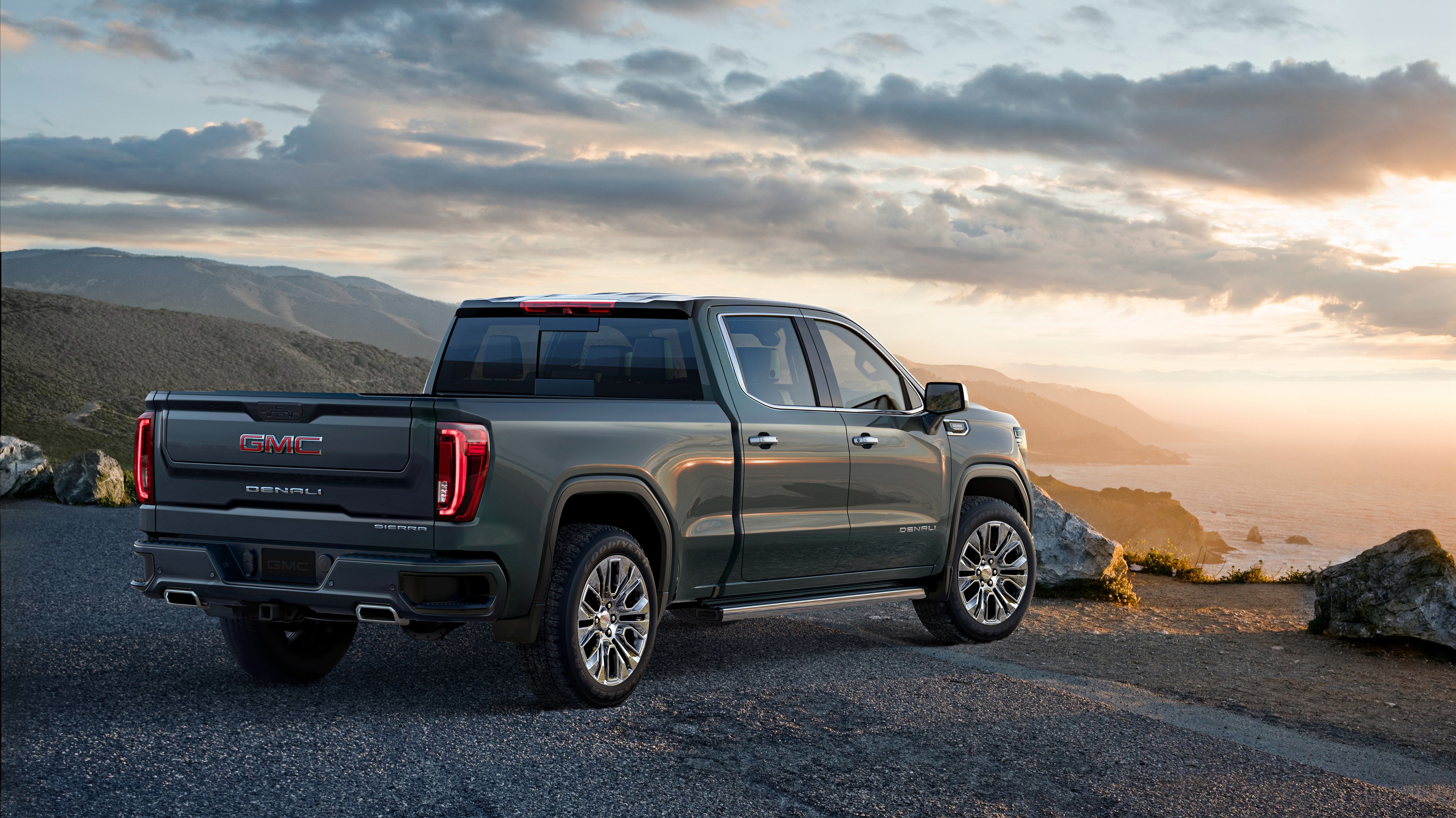2019 GMC Sierra Denali Truck Rear Side 4K HD Wallpaper