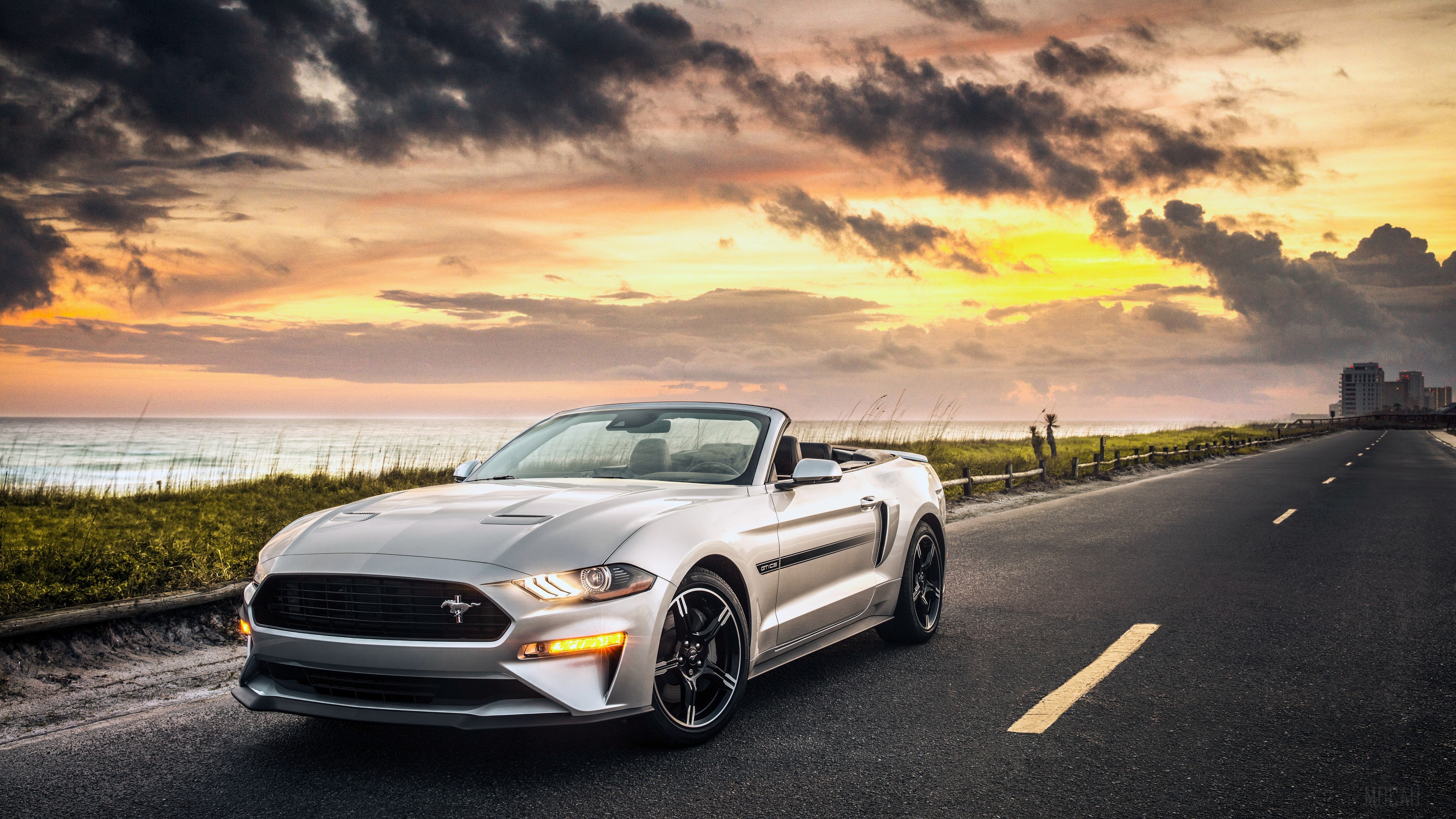 2019 Ford Mustang GT Convertible 4K HD Wallpaper