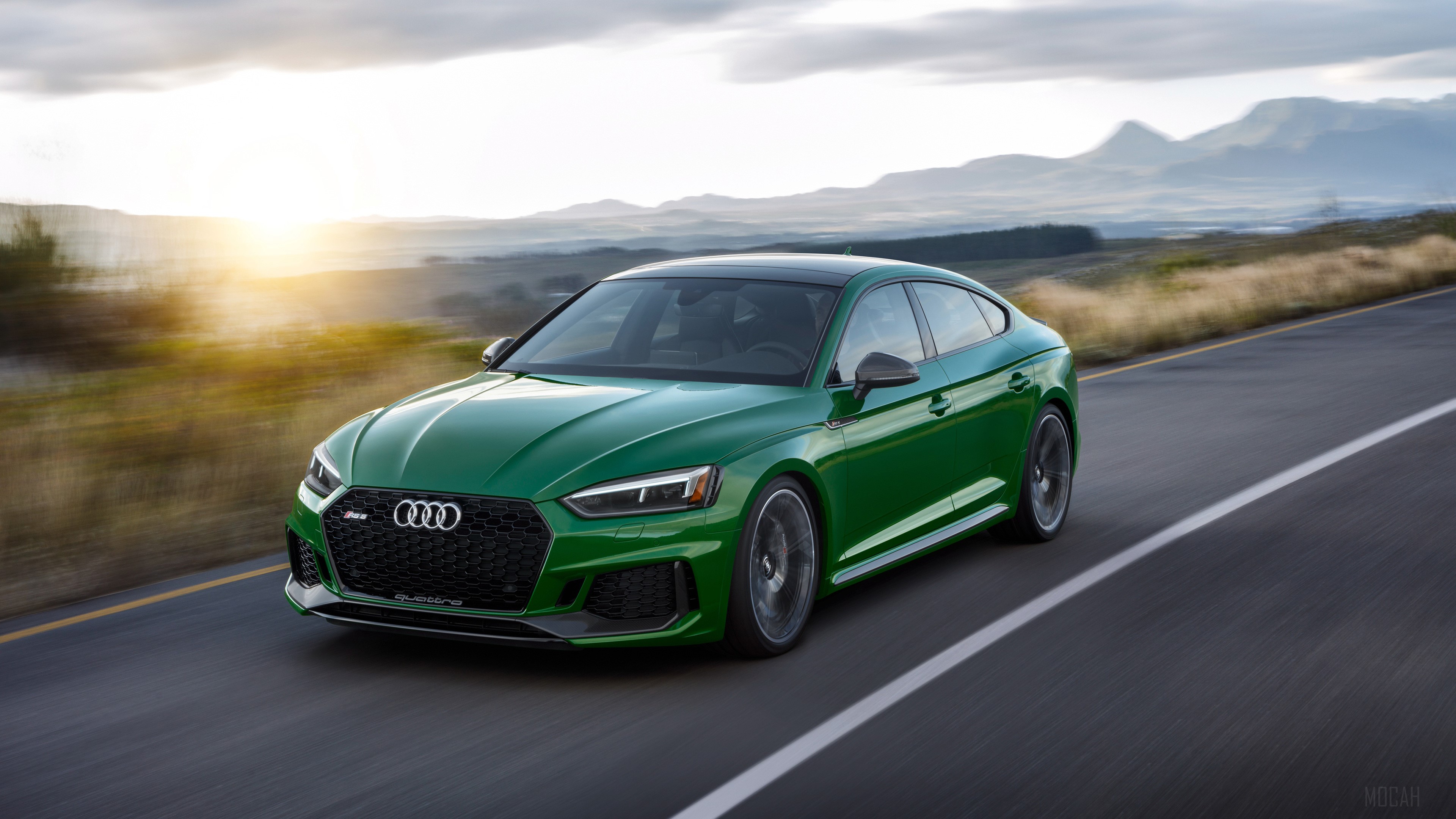Green 2019 Audi RS 5 Sportback 4k HD Wallpaper